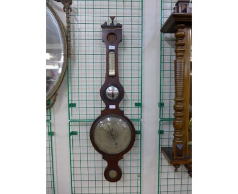 A 19th Century mahogany banjo barometer