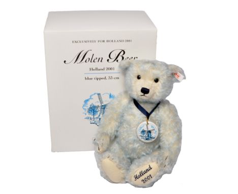 Steiff 2001 limited edition 740/1500 'Molen Beer' - Windmill Bear. Made exclusively for Holland  this blue tipped mohair bear