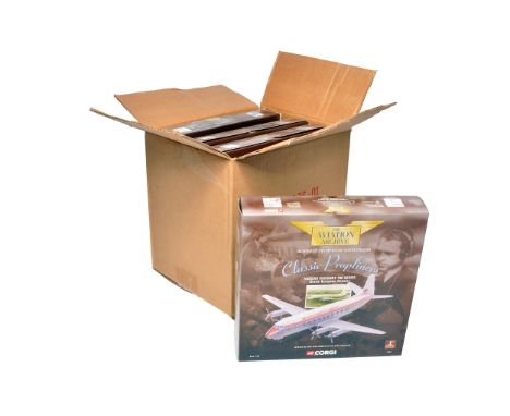 A group of 4 Corgi Aviation Archive die-cast model aircraft from the Classic Propliners series, each depicting the Vickers Vi
