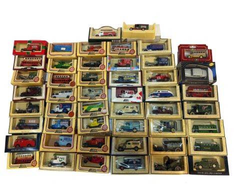 A group of approx 60 boxed Lledo Days Gone die-cast models, featuring a variety of vintage and promotional liveries including