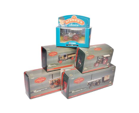 A group of 5 x boxed Corgi die-cast steam traction engine models including five from the Vintage Glory of Steam series and on