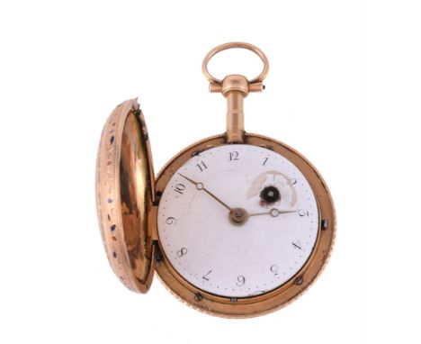 L'Epine, Paris,Gold full hunter pocket watch, circa 1790Movement: Verge fusee, undersprung three armed balance, disc type reg