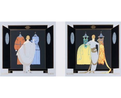 ERTÉ (RUSSIAN, 1892-1990)Le Choix signed and numbered 'Erté 42/300' (in lower margin) screenprint 47 x 90cm ARR