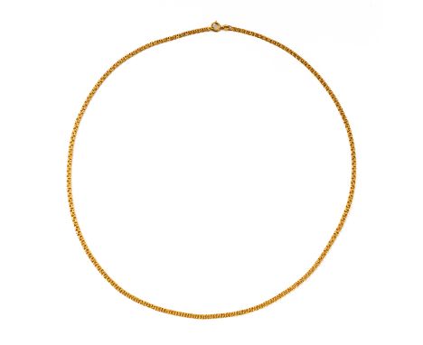 AN 18CT GOLD MULTIPLE LINK NECKCHAINDetailed 750, on a boltring clasp detailed 750, length 56cm, weight 12.8 gramsCONDITION R