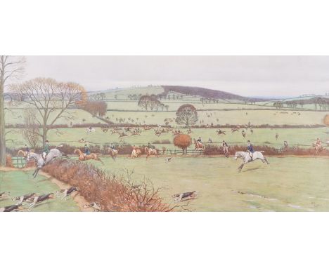 CECIL ALDIN (BRITISH, 1870-1935) (2)Hunting Scenes, a pair one signed in pencil 'Cecil Aldin' (in mount) reproduction colour 