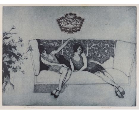 FRANK MARTIN (BRITISH, 1921-2005)The Blue Room signed, numbered and titled 'Frank Martin 34/50' (in lower margin) etching 45 