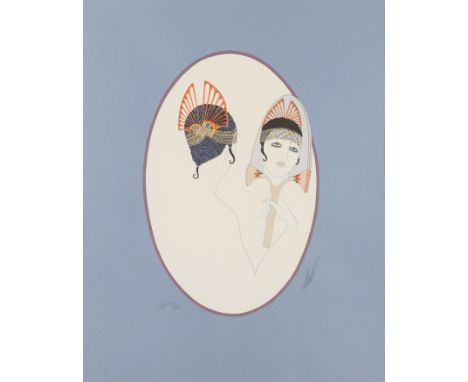 ERTÉ (RUSSIAN, 1892-1990)The Mirror signed and numbered 'Erté AP 45/60' (in lower margin) screenprint 49 x 39cm ARR