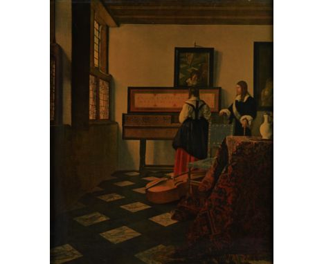 AFTER JAN VERMEER (2)The Music lesson; Girl reading a letter at an open window reproduction prints, the first with Medici Soc