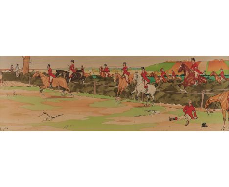 HARRY ELIOTT (BRITISH, 1882-1959)Taking the Fence
lithograph
33 x 98cm