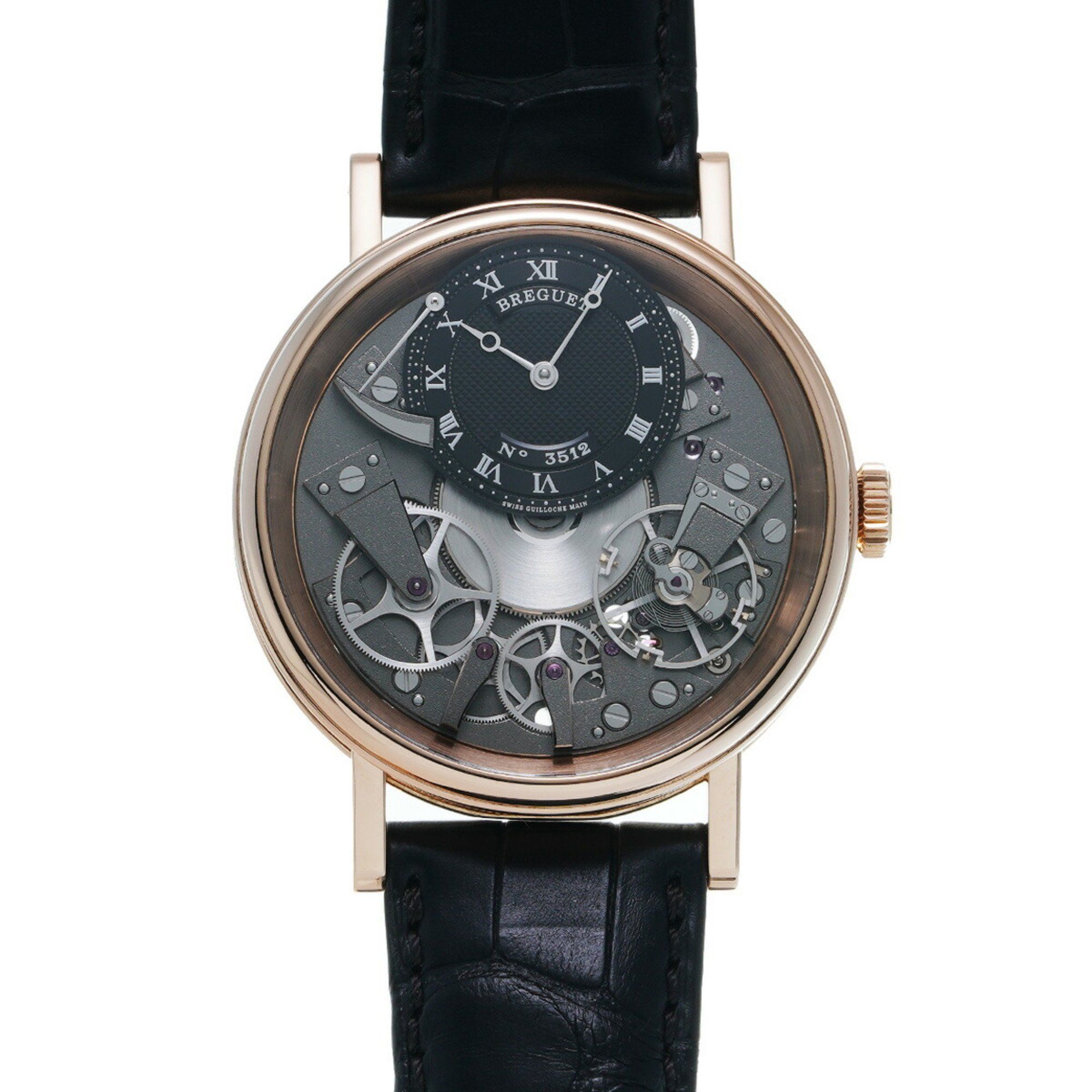 Breguet Classic Tradition 7057BR/G9/9W6 Grey/Black/Skeleton Men's Watch Manual Winding