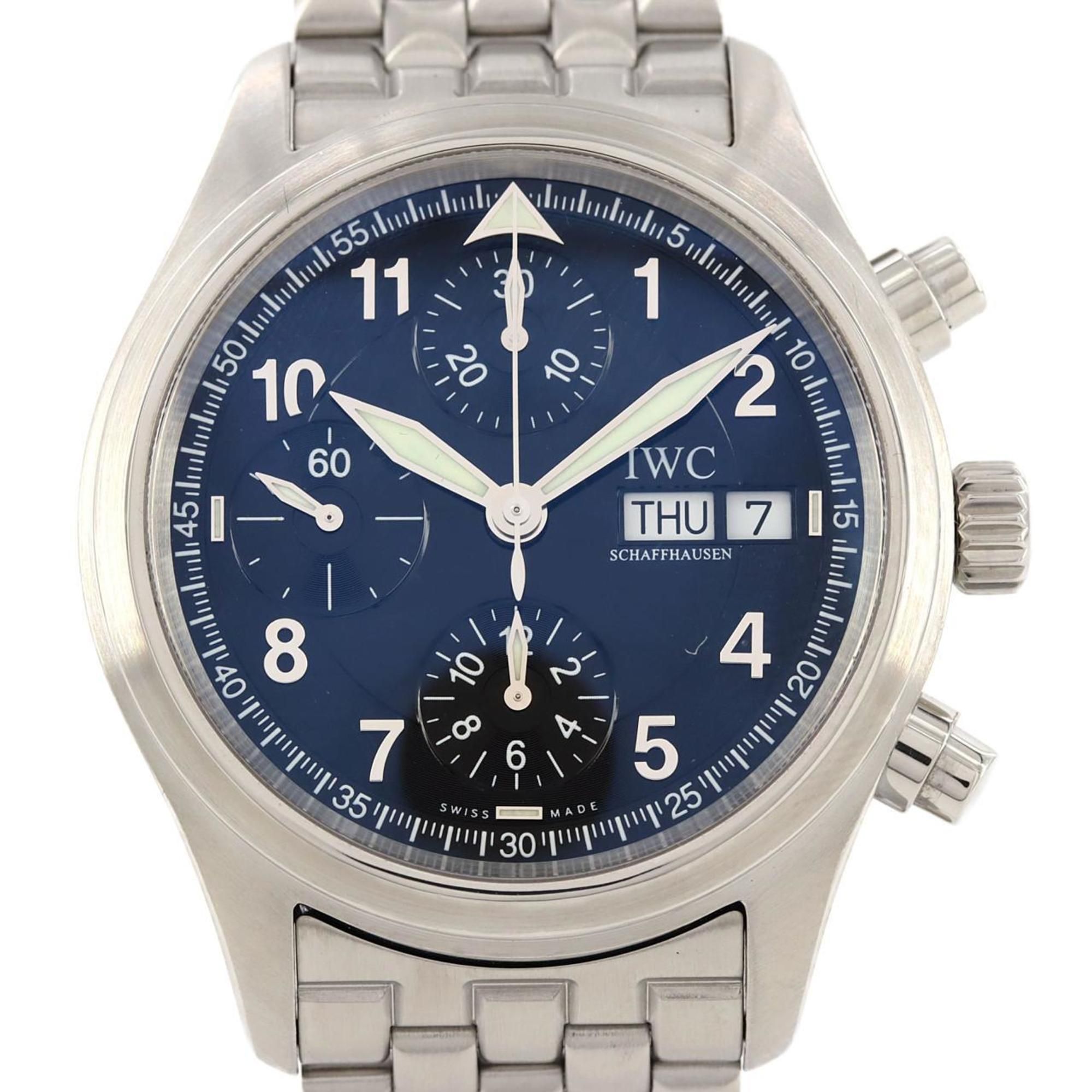 IWC Spitfire Chronograph IW370618 SS Wristwatch Automatic
