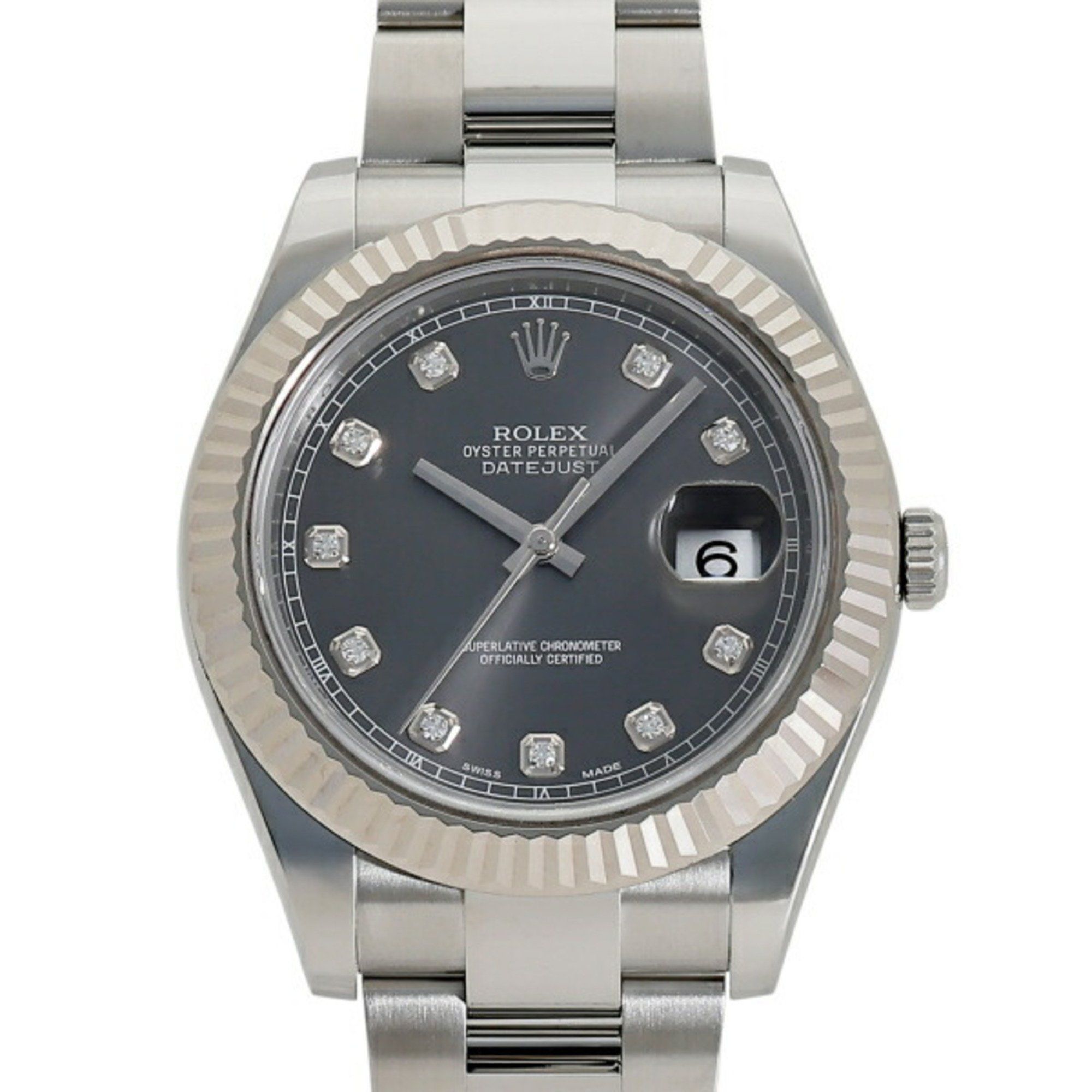 ROLEX Datejust II 41 116334G Grey Dial Men's Watch __