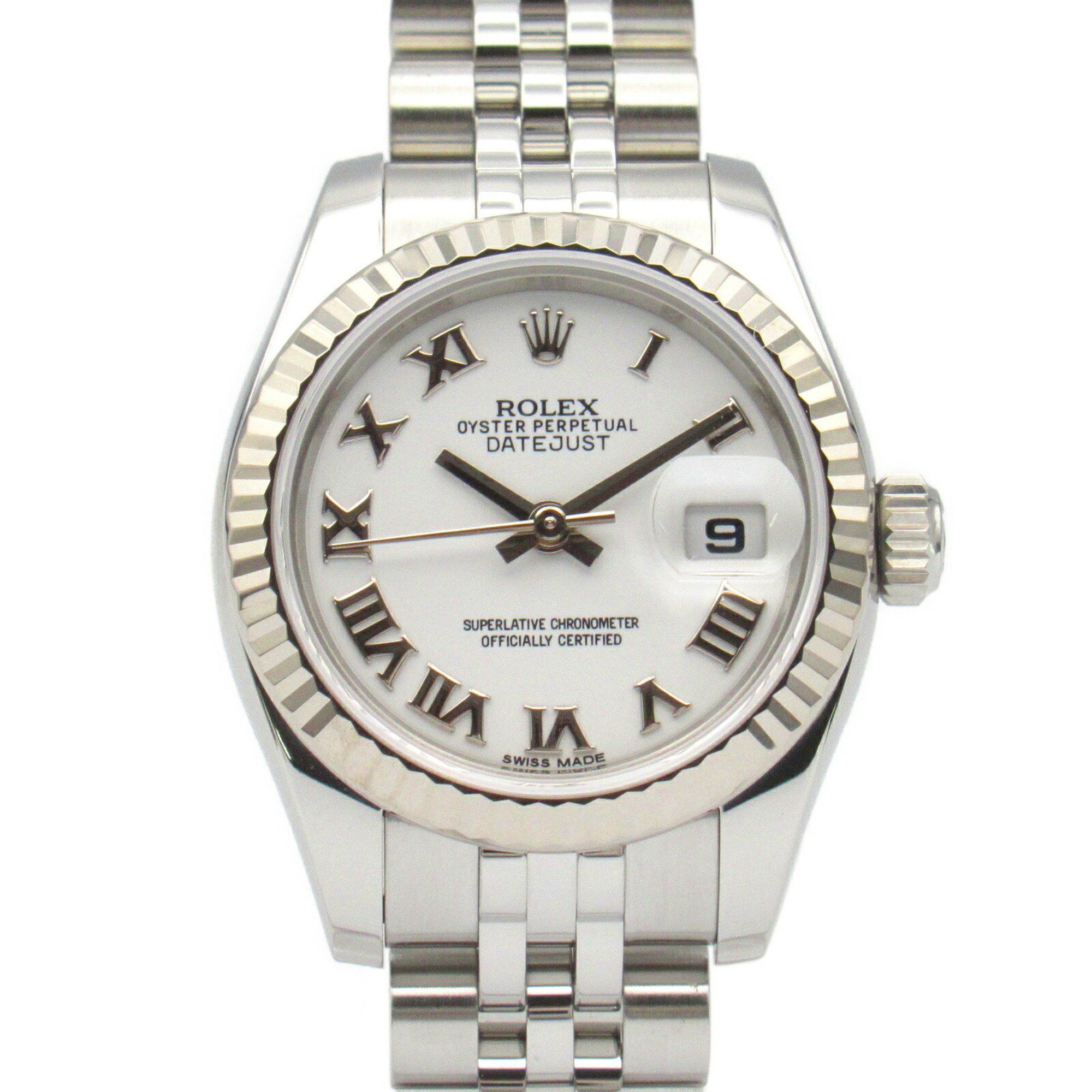 Rolex ROLEX Datejust Random Number Watch 18KWG (White Gold) Stainless Steel Ladies White RO 179174