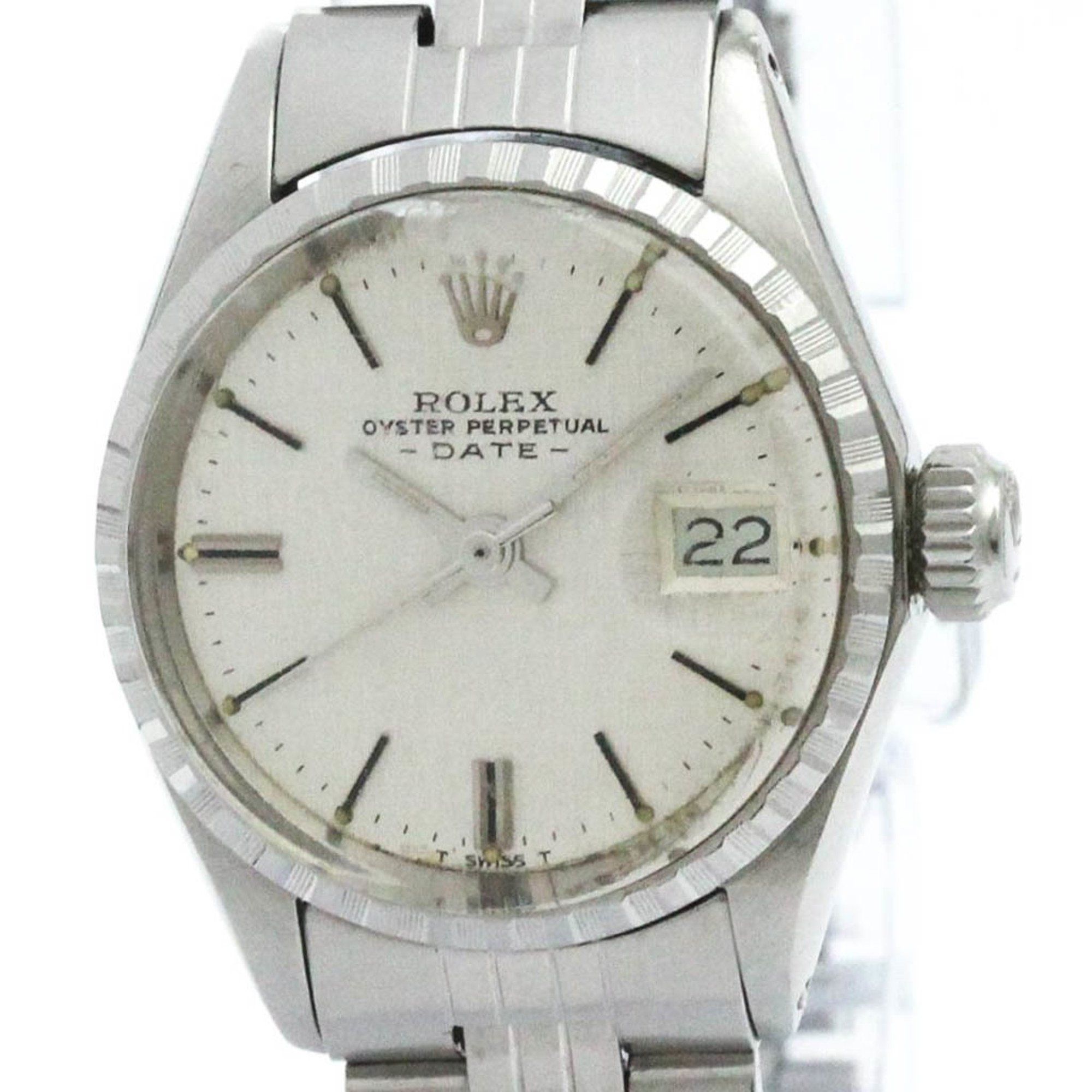 Vintage ROLEX Oyster Perpetual Date 6524 Steel Automatic Ladies Watch