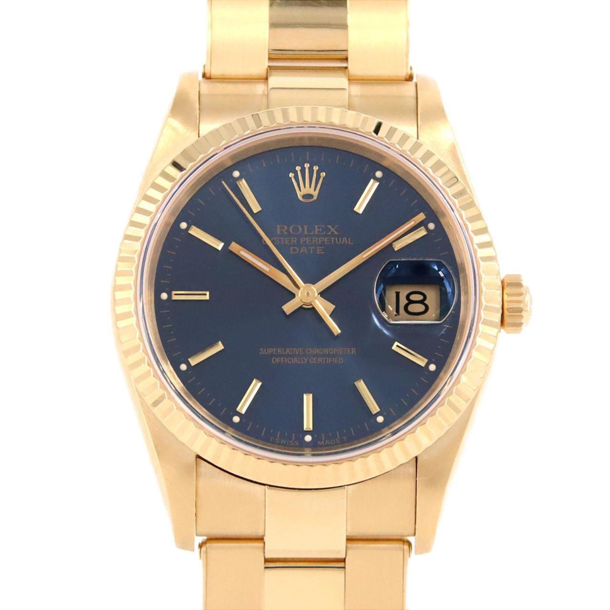 Rolex Oyster Perpetual Date 15238 YG Automatic Watch T Series