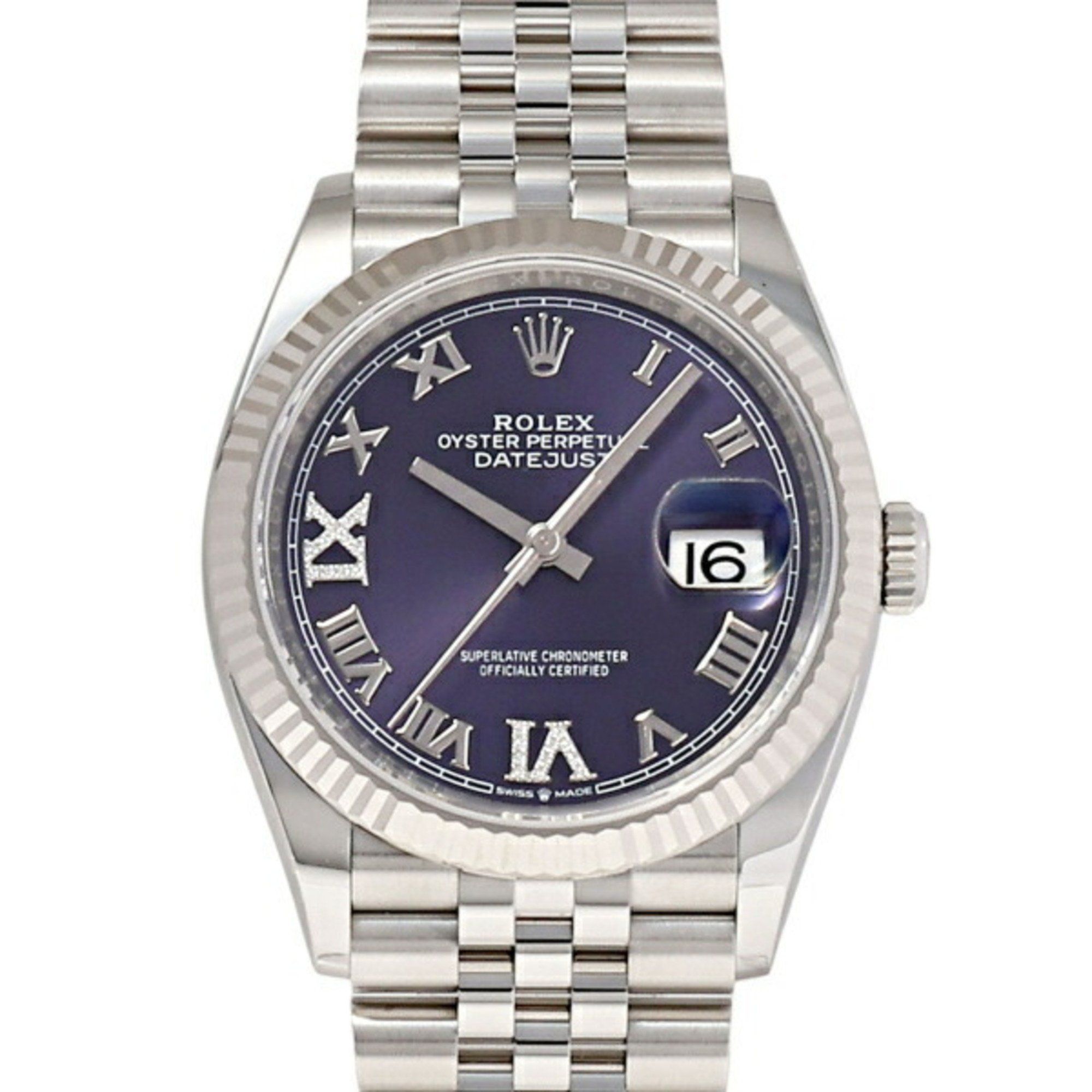 Rolex ROLEX Datejust 36 126234 Aubergine (VI, IX Diamond) Dial Men's Watch