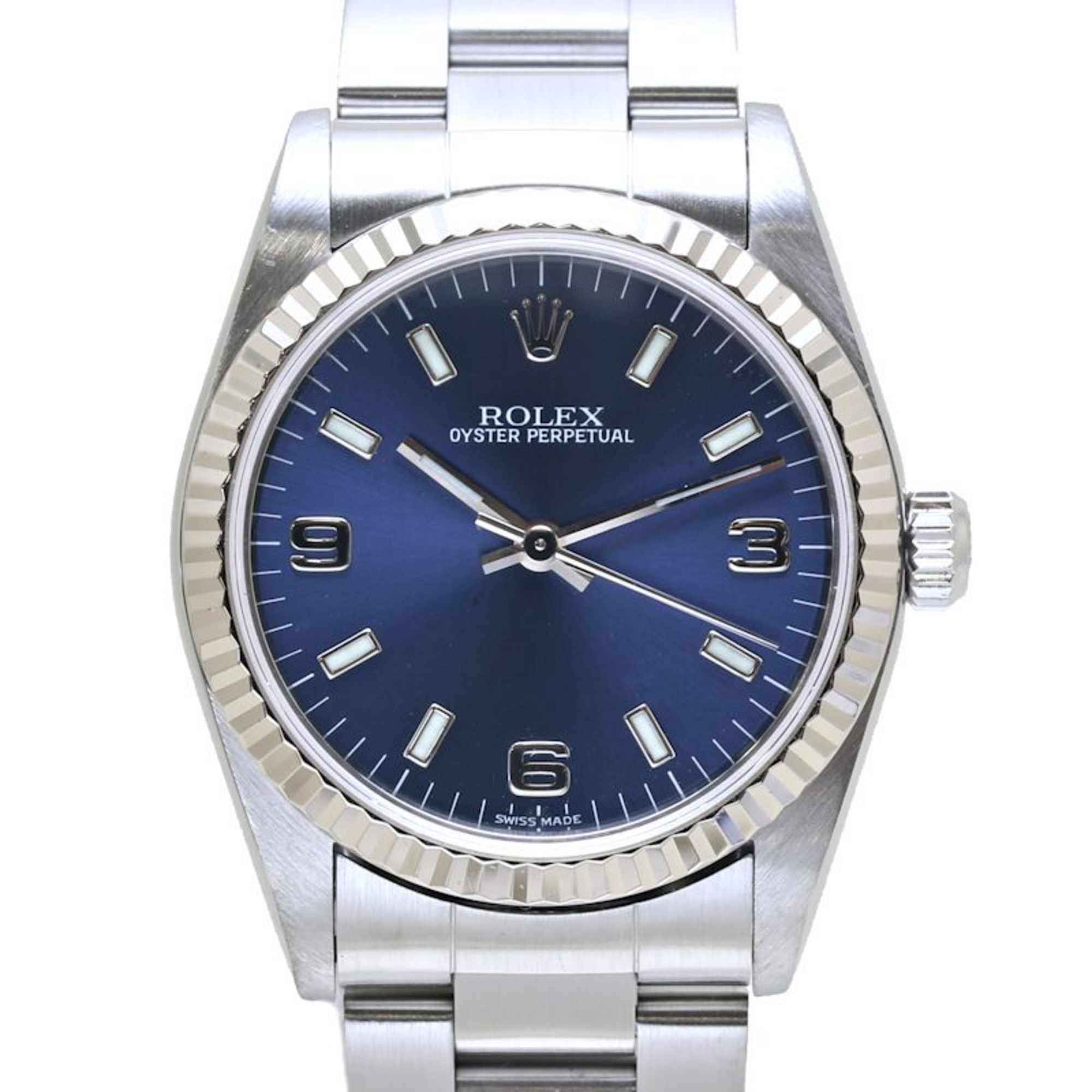 ROLEX Rolex Oyster Perpetual 31mm 77014 P Series Men's Women's K18WG White Gold x Stainless Steel Bo