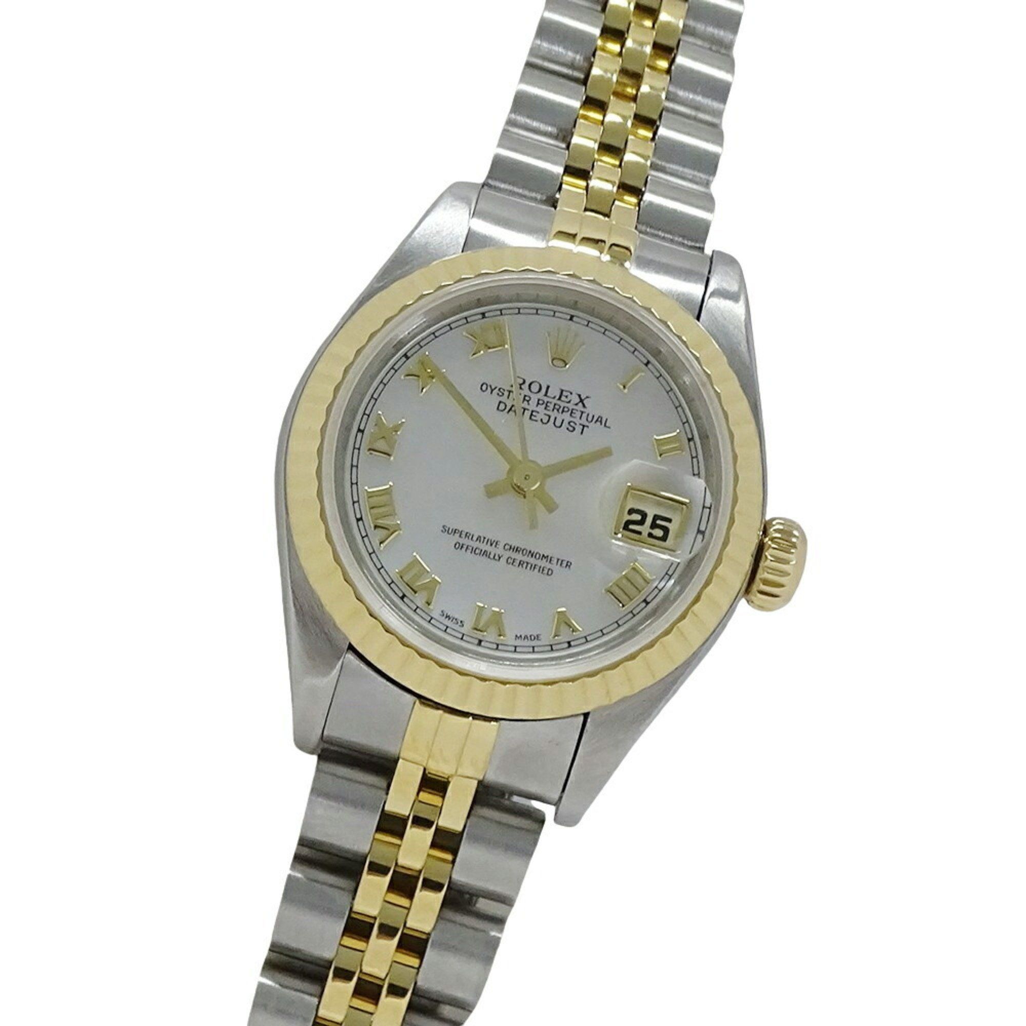 Rolex ROLEX Datejust 79173 A series watch ladies shell automatic AT stainless steel SS gold YG combi