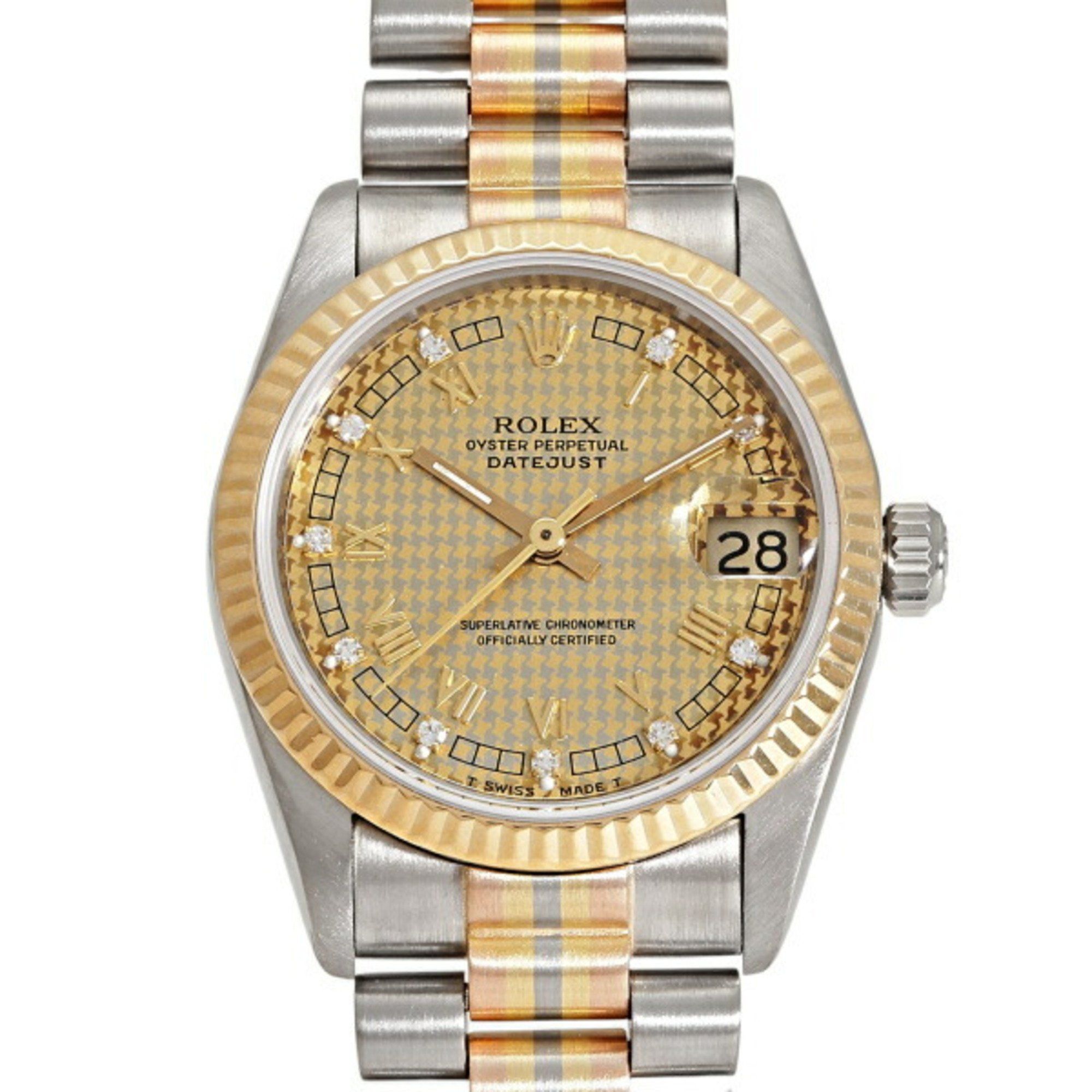 ROLEX Datejust 31 Toridoll 68279GBIC Champagne Dial Watch for Men and Women __
