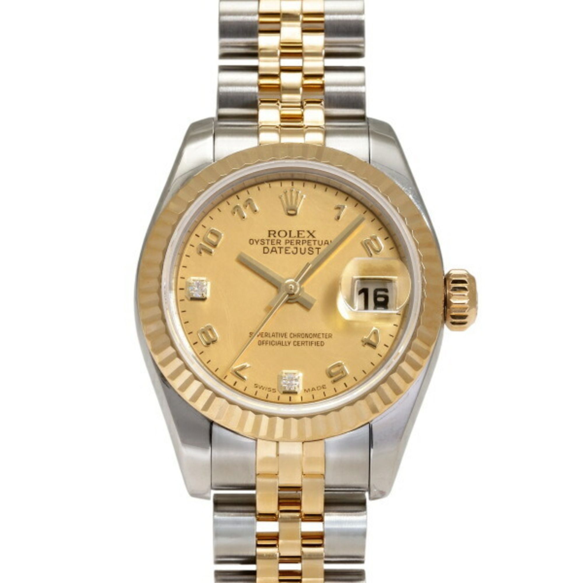ROLEX Datejust 26 179173N2BR Gold Dust Arabic Dial Ladies Watch __