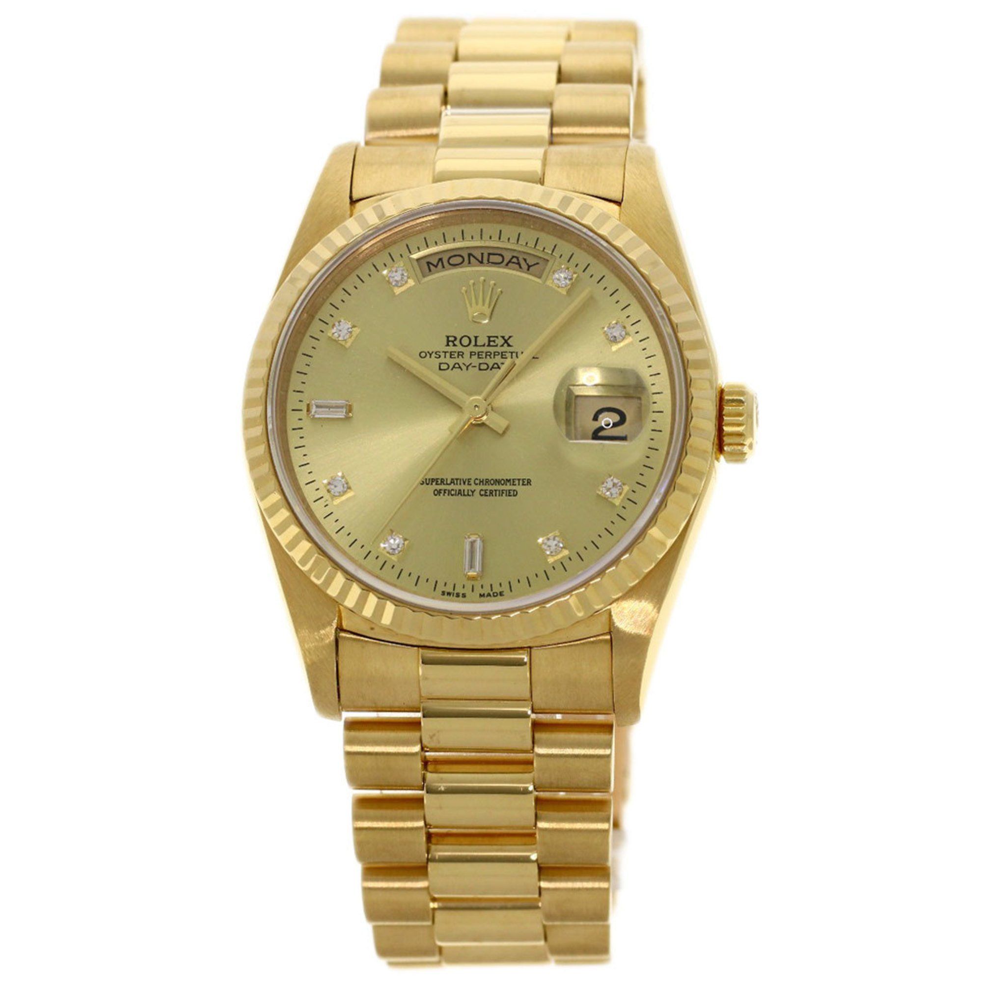 Rolex 18238A Day Date Watch K18 Yellow Gold K18YG Men's ROLEX