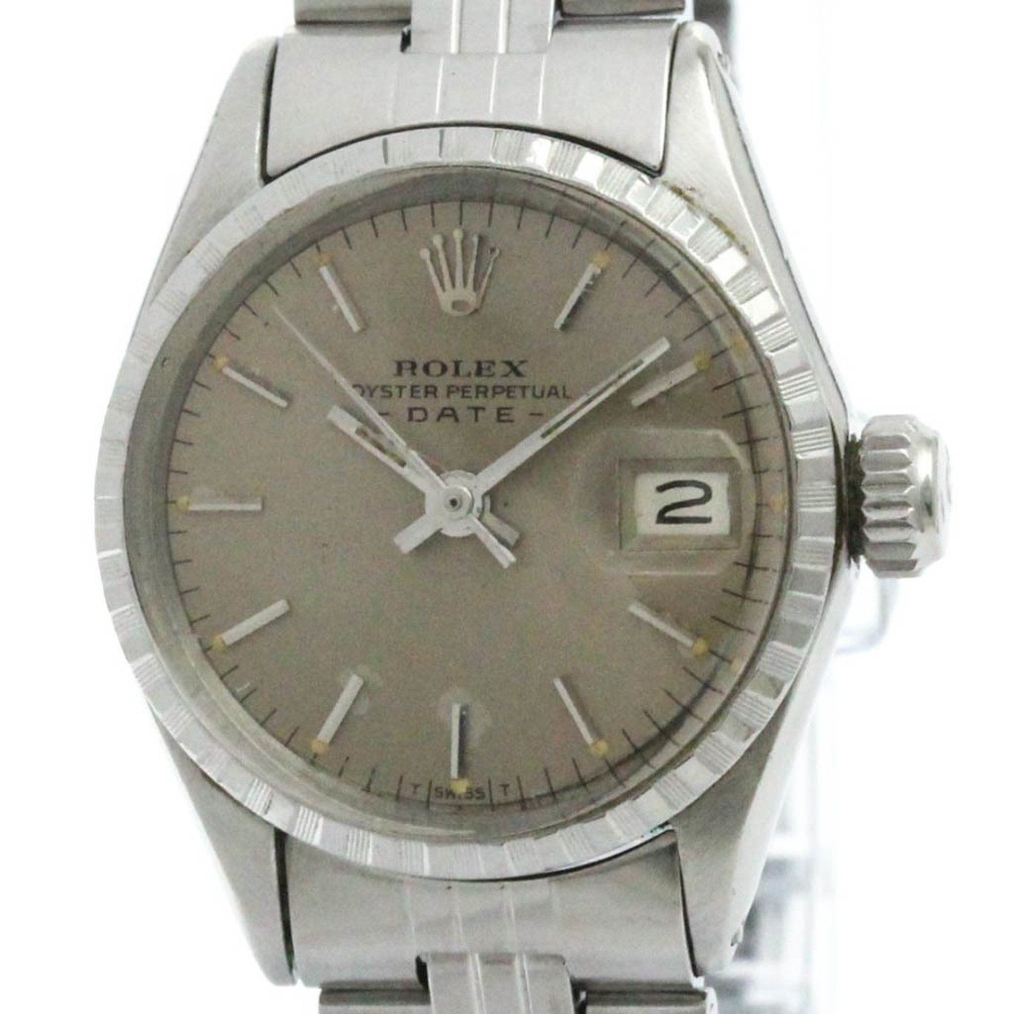Vintage ROLEX Oyster Perpetual Date 6524 Steel Automatic Ladies Watch