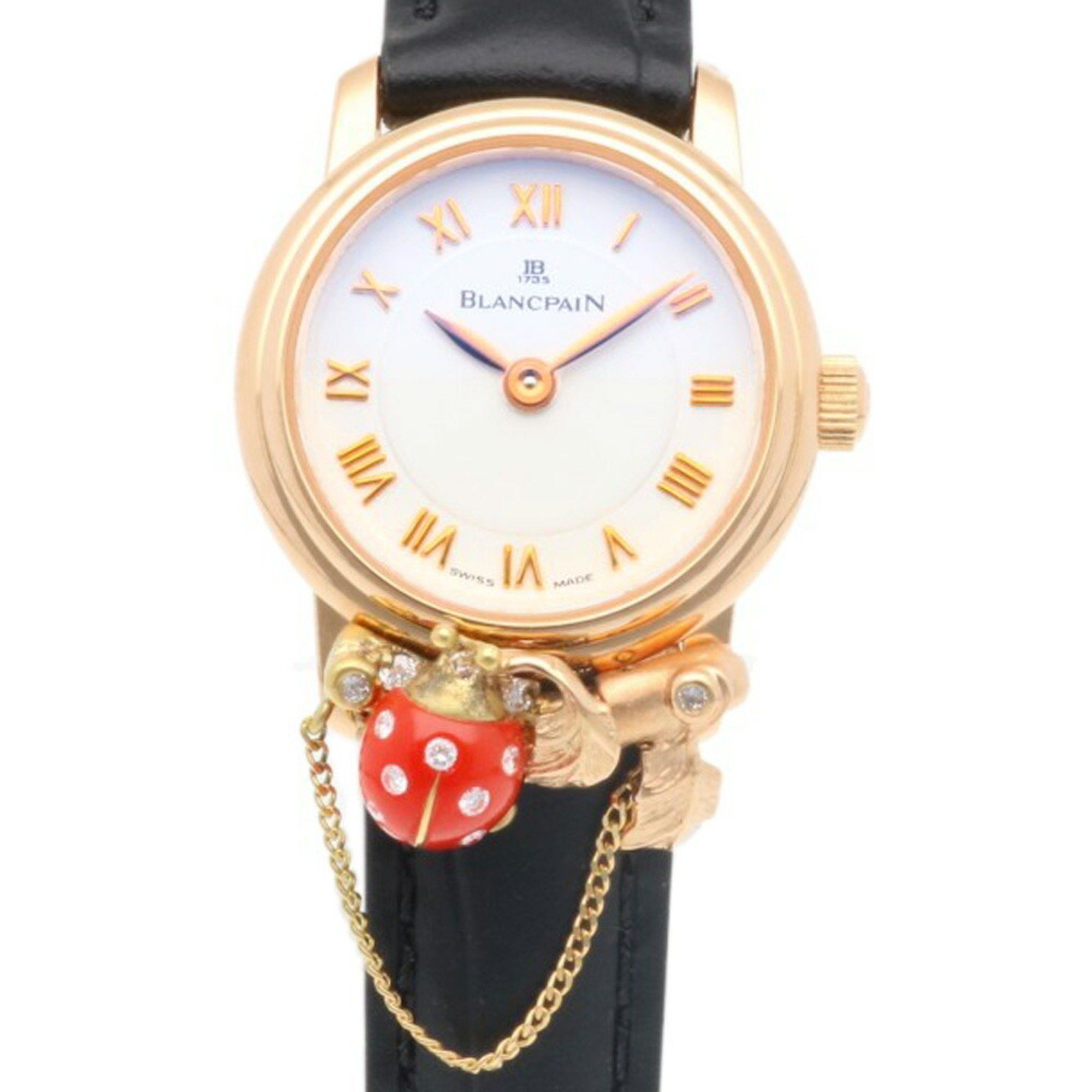 Blancpain Ladybird Watch 18K Automatic Ladies Diamond Roman Numerals Overhauled