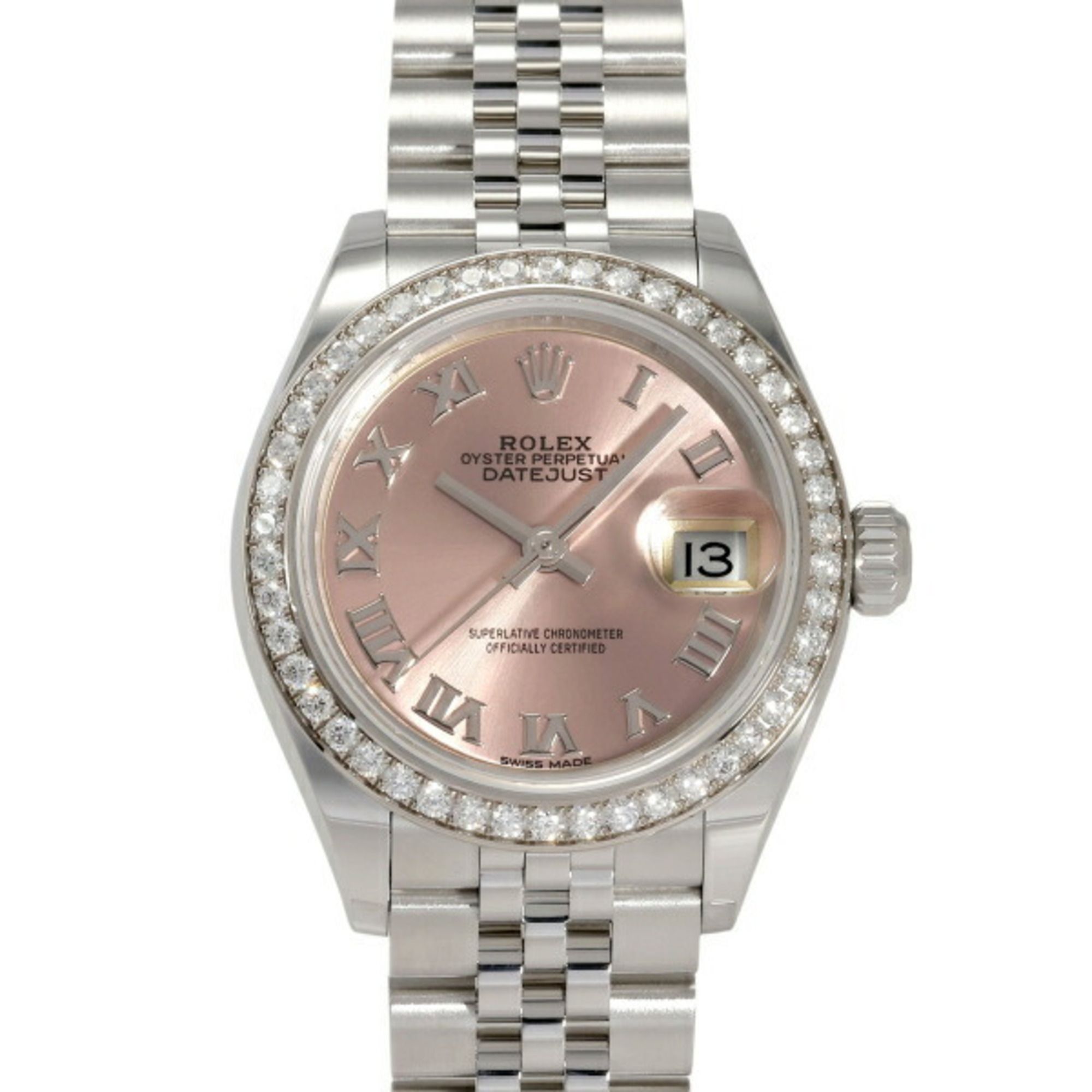 ROLEX Datejust 28 279384RBR Pink Roman Dial Watch Ladies __