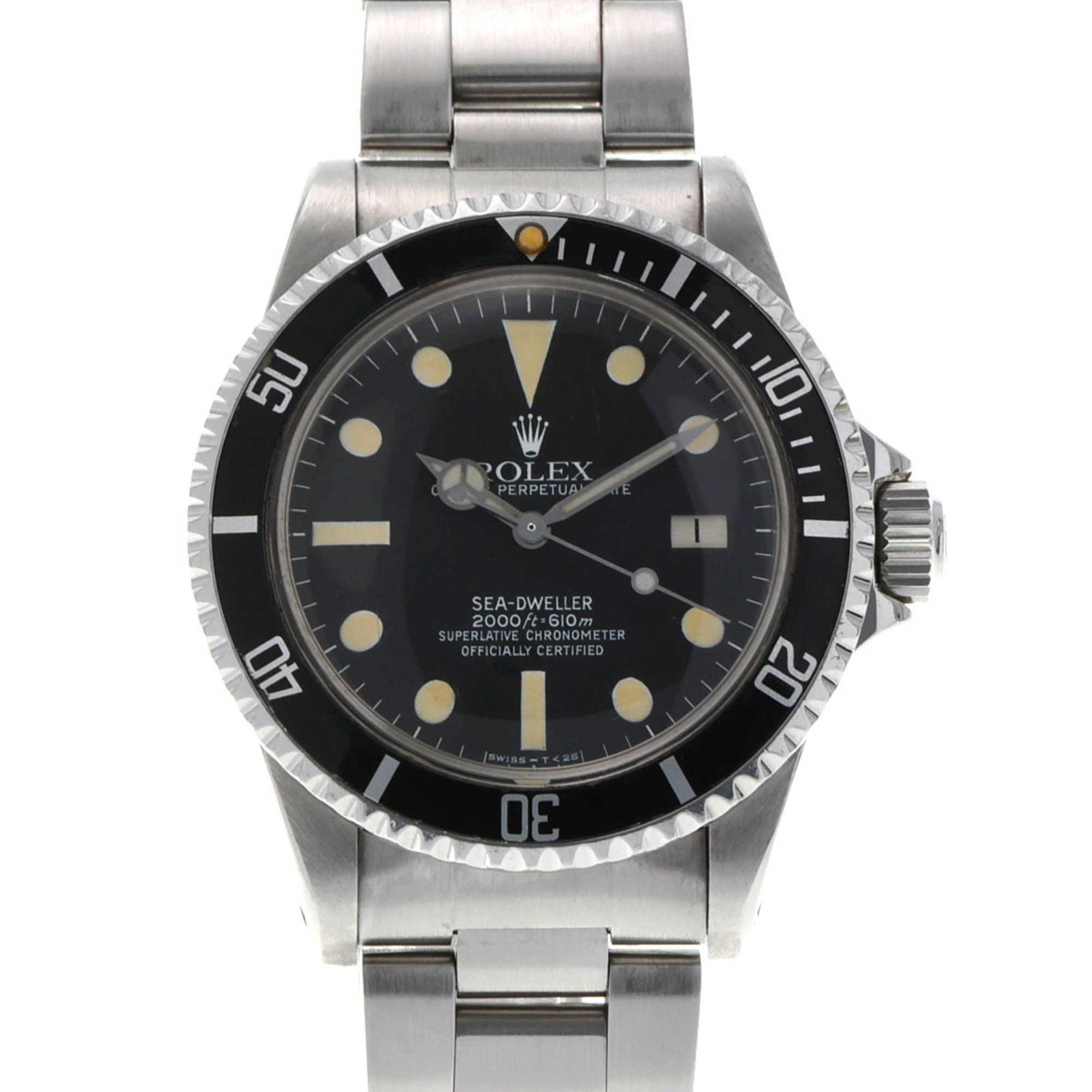 ROLEX Rolex Sea Dweller Great White 1665 Men's SS Watch Automatic Winding Black Dial