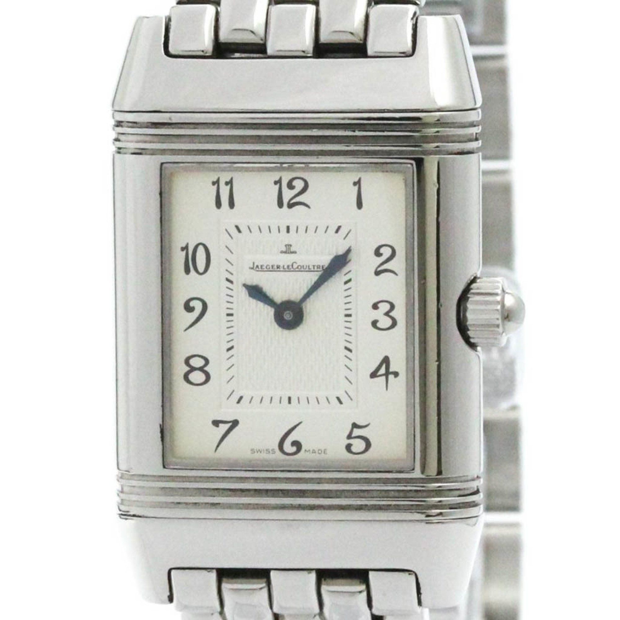 Polished JAEGER LE COULTRE Reverso Duet Diamond Mens Watch 266.8.44