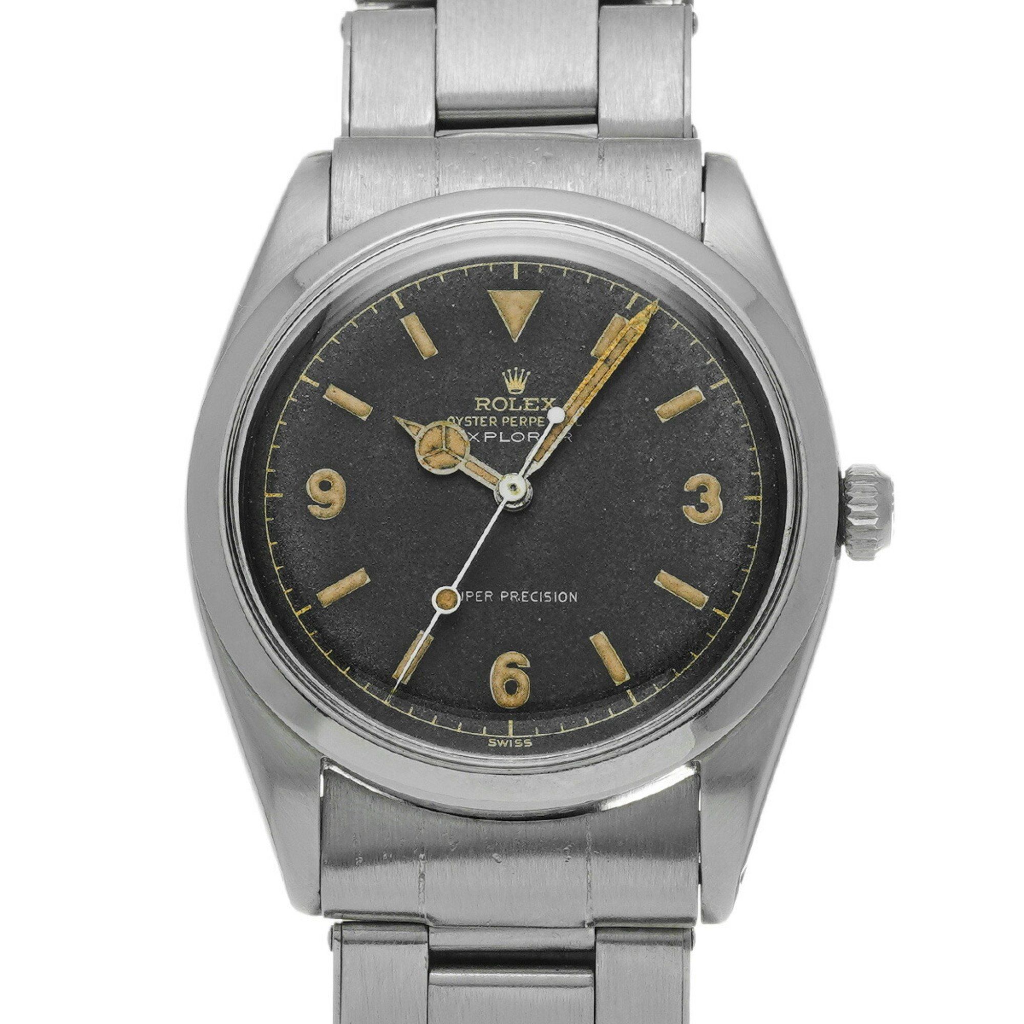 Rolex Explorer 1 Ref.5504 5504 37-(6 digits, circa 1957/1958) Black Men's Watch Automatic