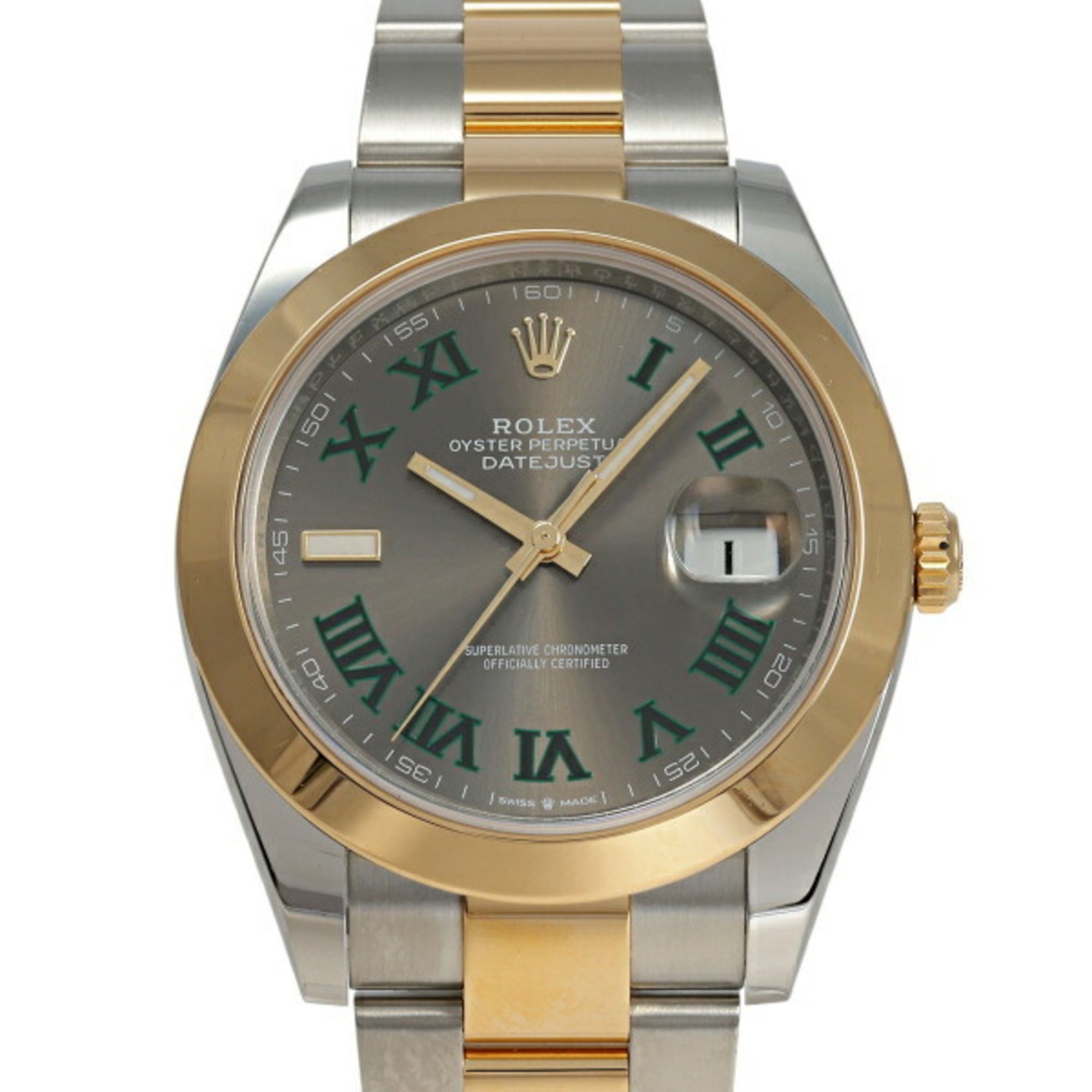 ROLEX Datejust 41 126303 Slate Green Roman Dial Men's Watch __