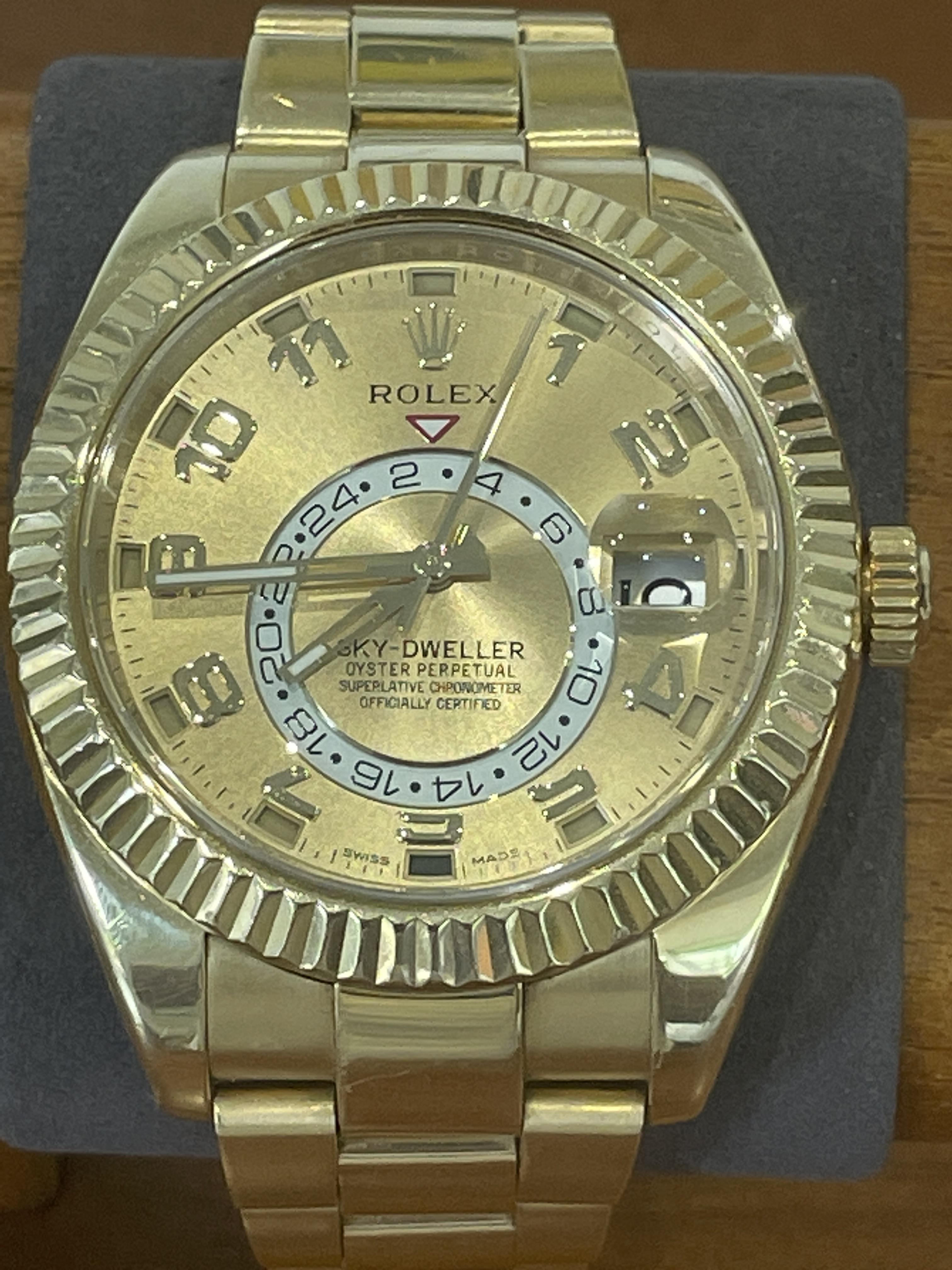 Rolex Sky Dweller, Yellow Gold, ref 326938