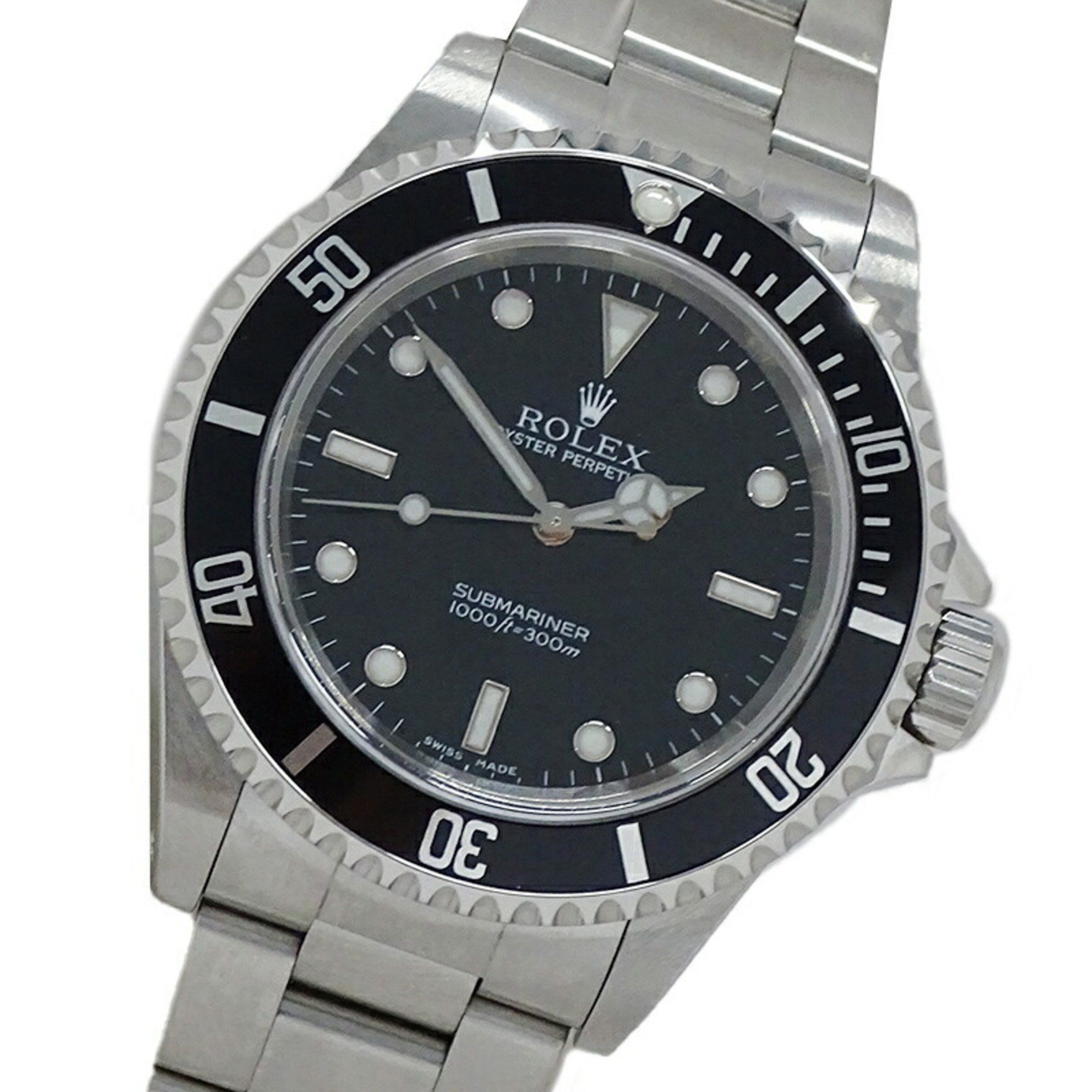 Rolex ROLEX Submariner No Date 14060M P Series Men's Watch Automatic AT Stainless Steel SS Silver Bl