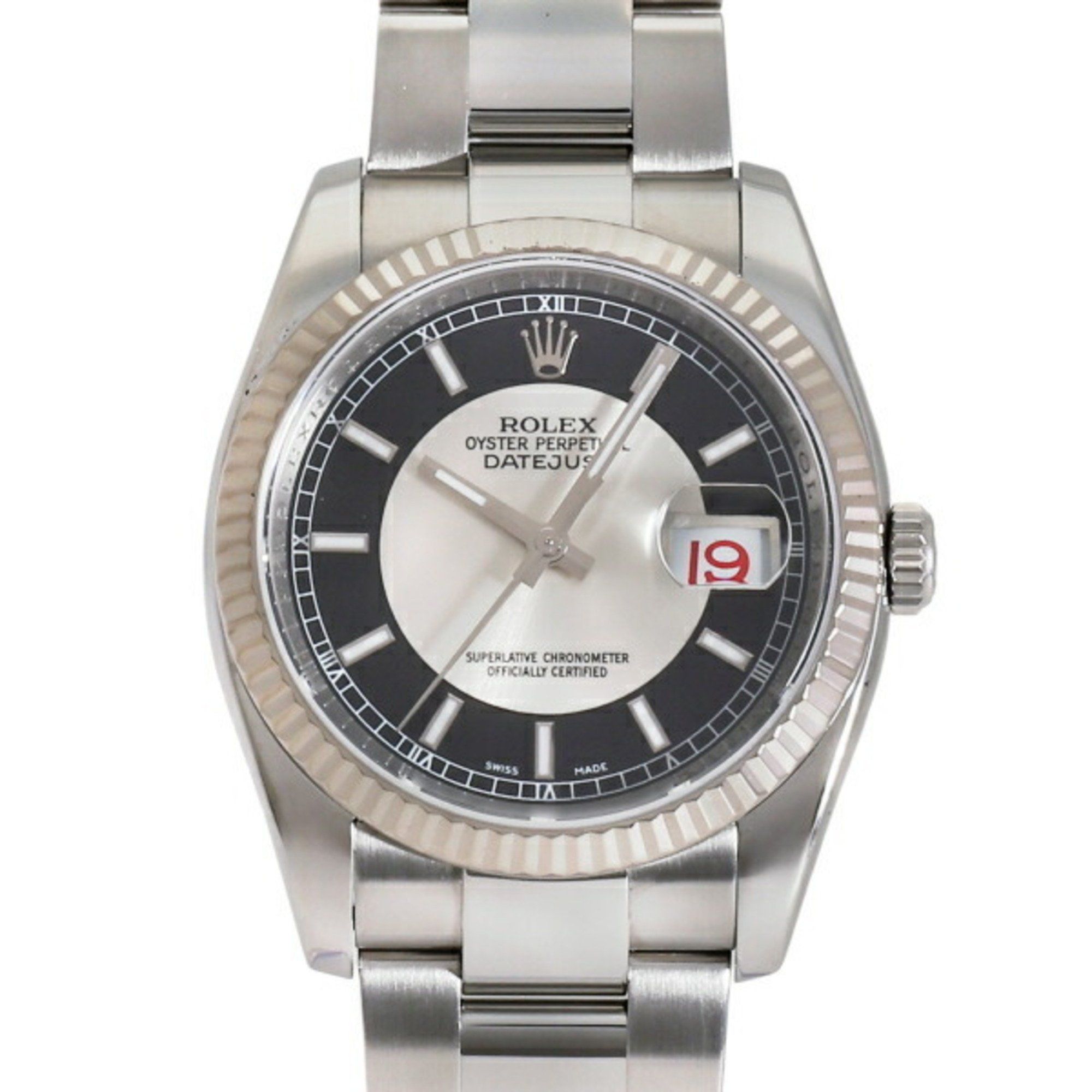 Rolex ROLEX Datejust 36 116234 Silver Black Dial Watch Men's __