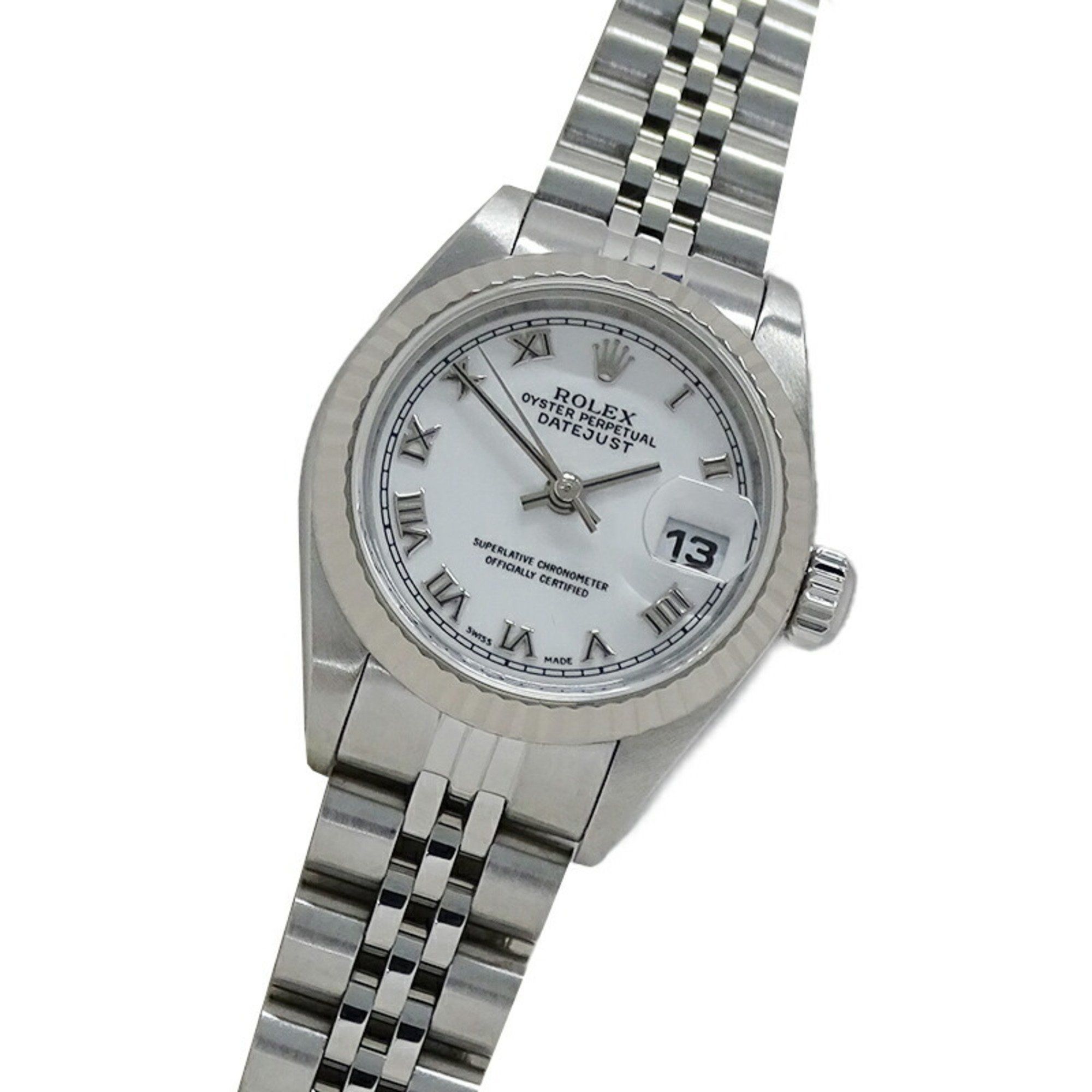 Rolex ROLEX Datejust 69174 U-serial number Wristwatch Ladies Automatic AT Stainless Steel SS White G