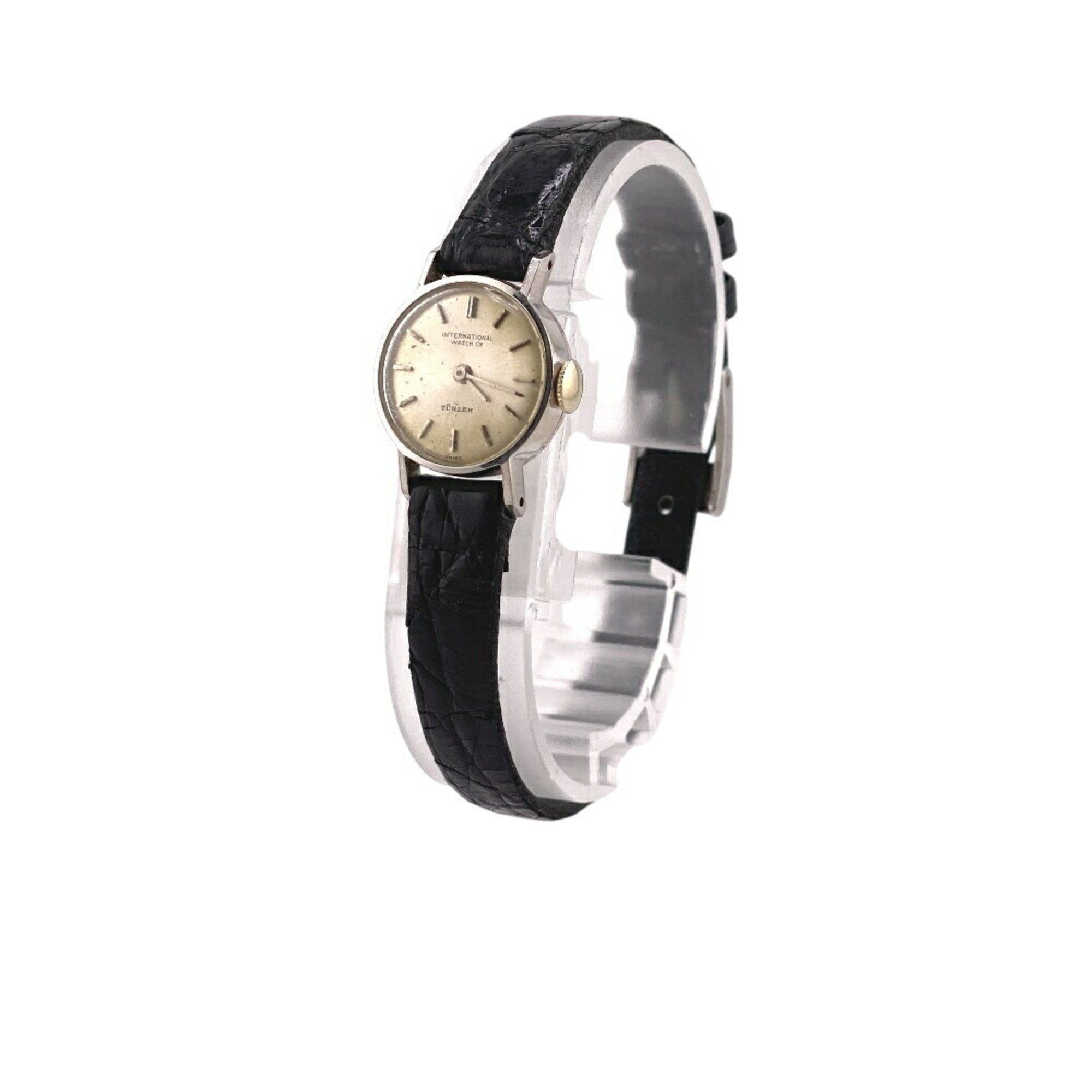 IWC Turtle Watch Analog Digital Silver Ladies
