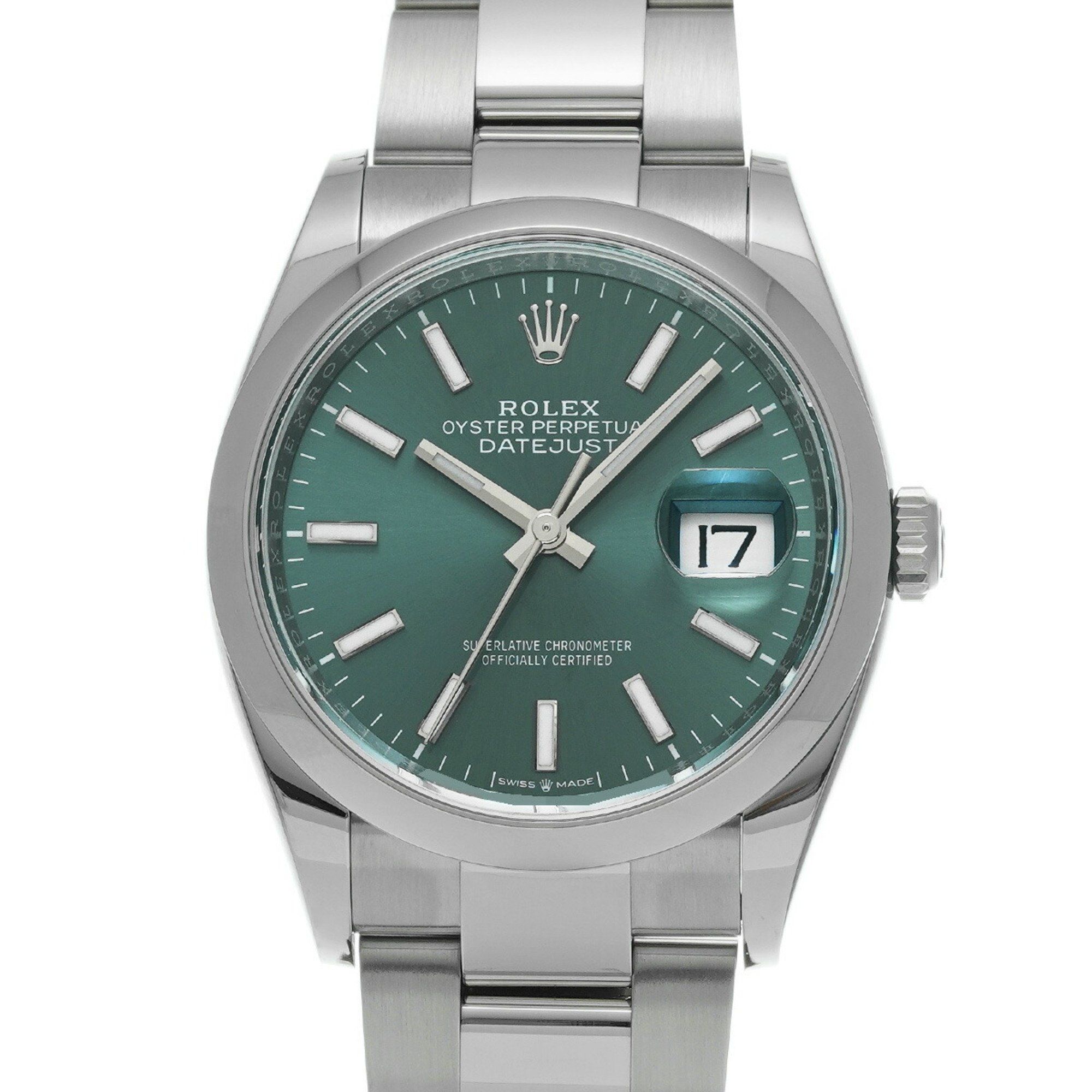 Rolex Datejust 36 January 2023 126200 Random Serial Mint Green Men's Watch Automatic