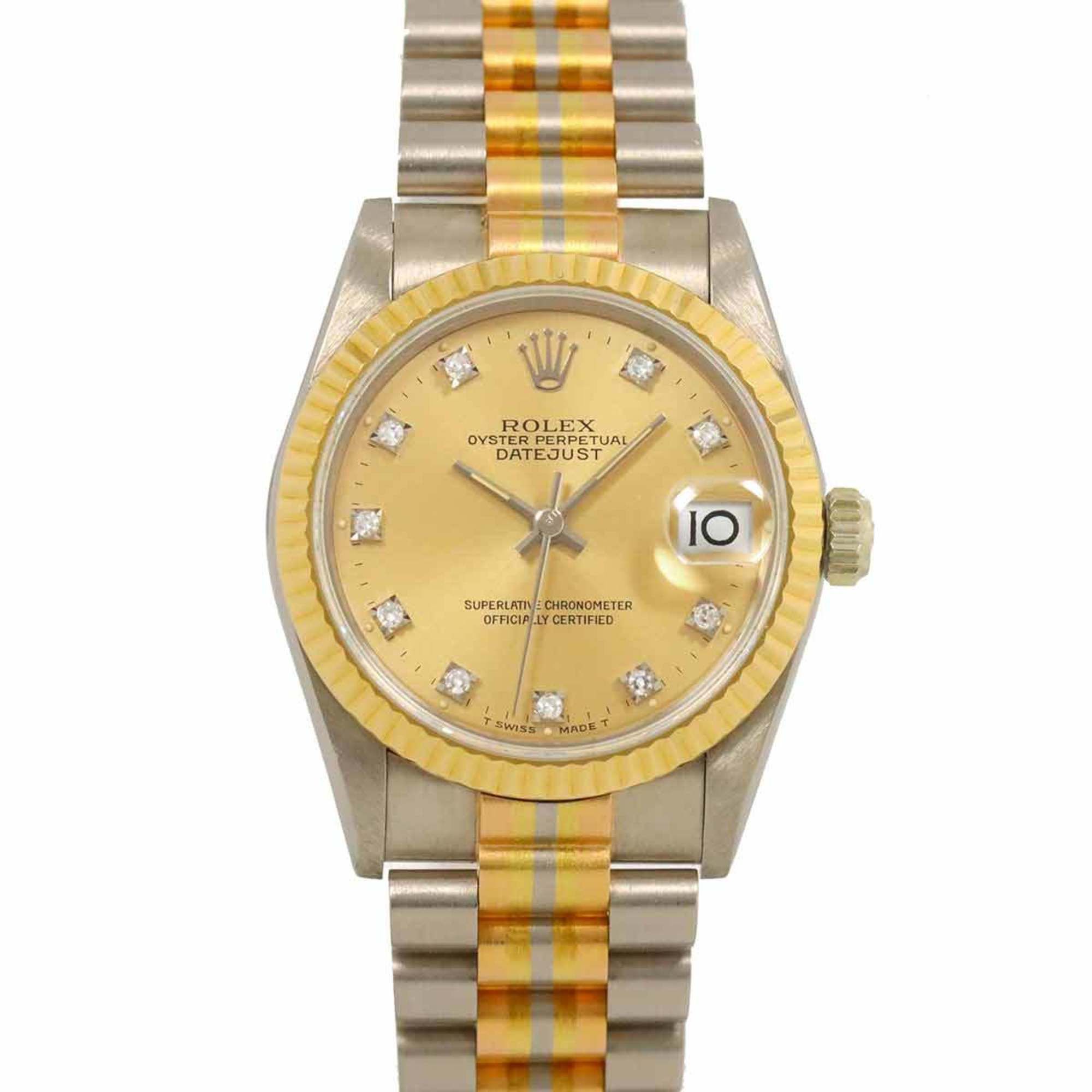 Rolex ROLEX Datejust Toridoll 68279GBIC No. 9 Boys' Watch Champagne K18 WG YG PG Automatic Self-Wind