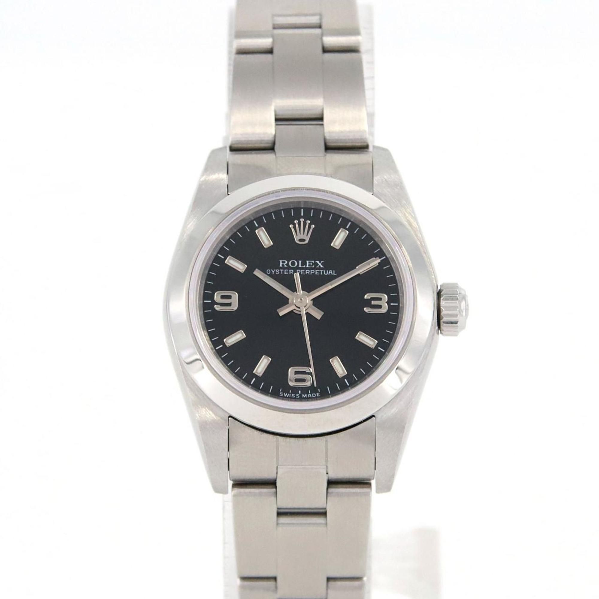Rolex Oyster Perpetual 76080 SS Wristwatch Automatic Y-Serial