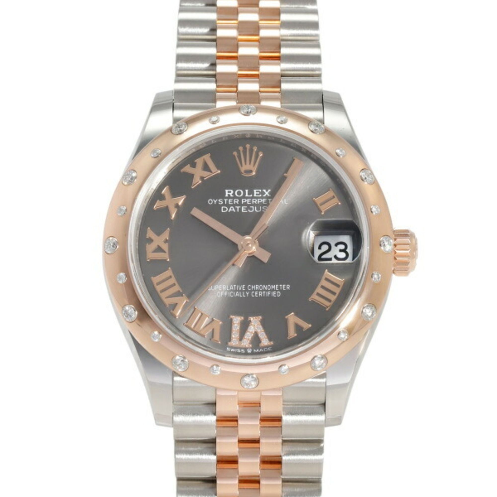 Rolex ROLEX Datejust 31 278341RBR Slate Roman (VI Diamond) Dial Watch Men's Ladies __