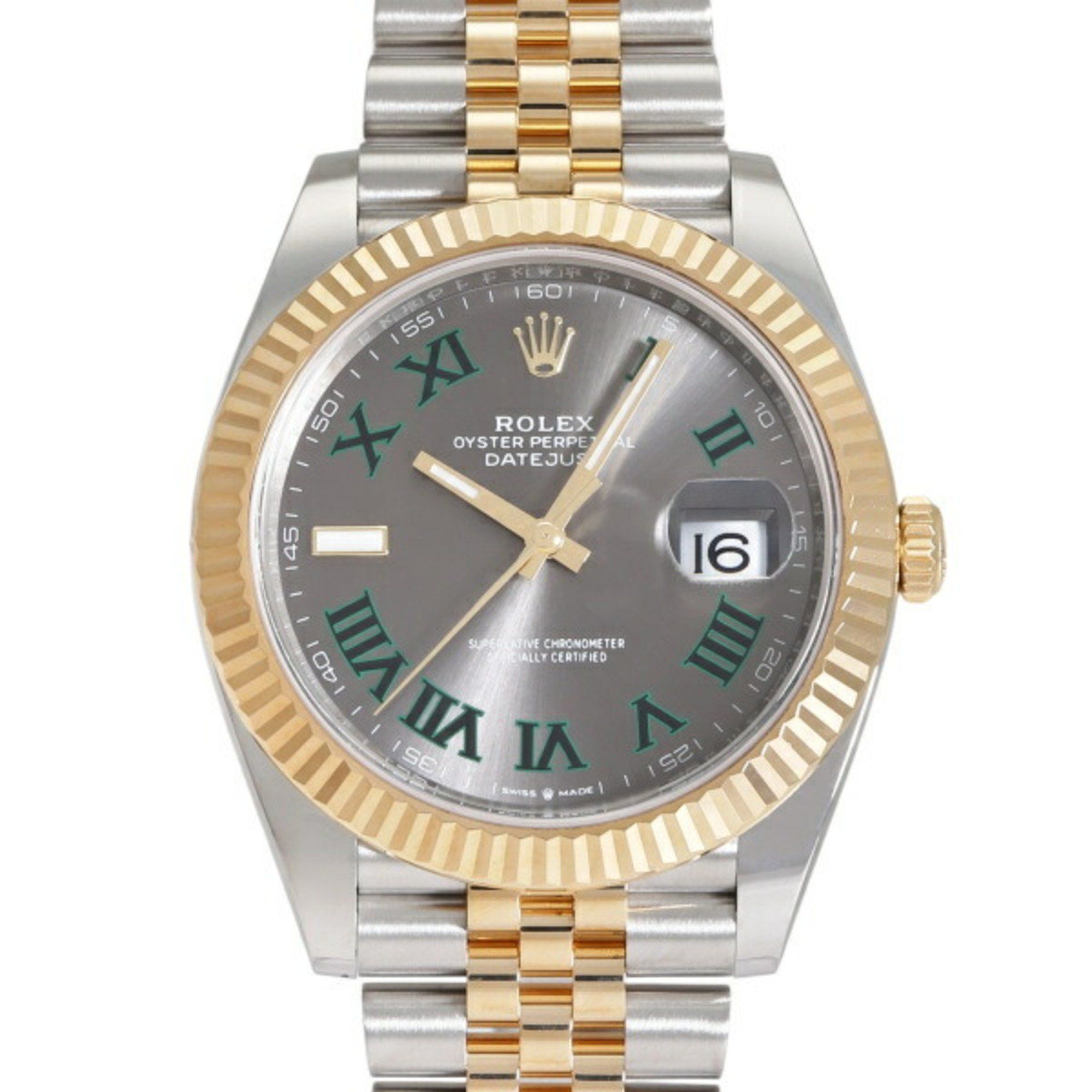 ROLEX Datejust 41 126333 Slate Green Roman Dial Men's Watch __