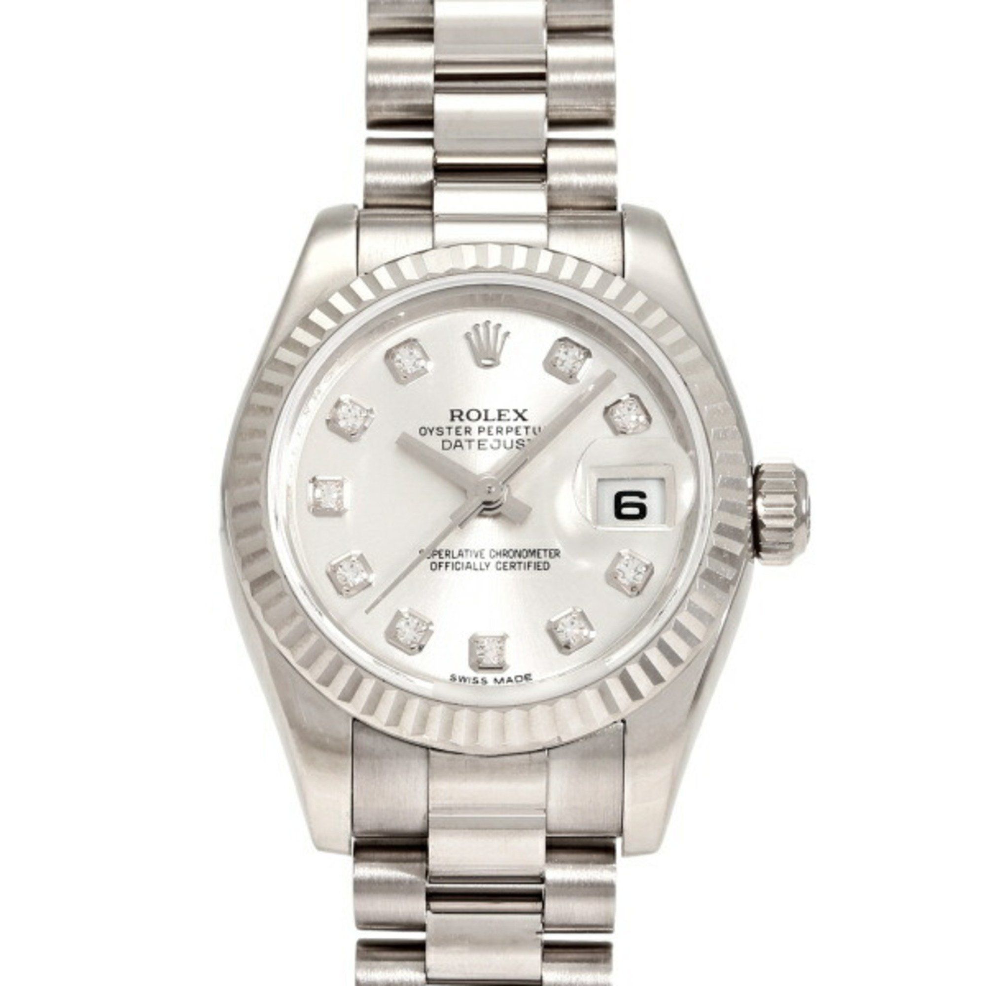 Rolex ROLEX Datejust 26 179179G Silver Dial Wristwatch Ladies __