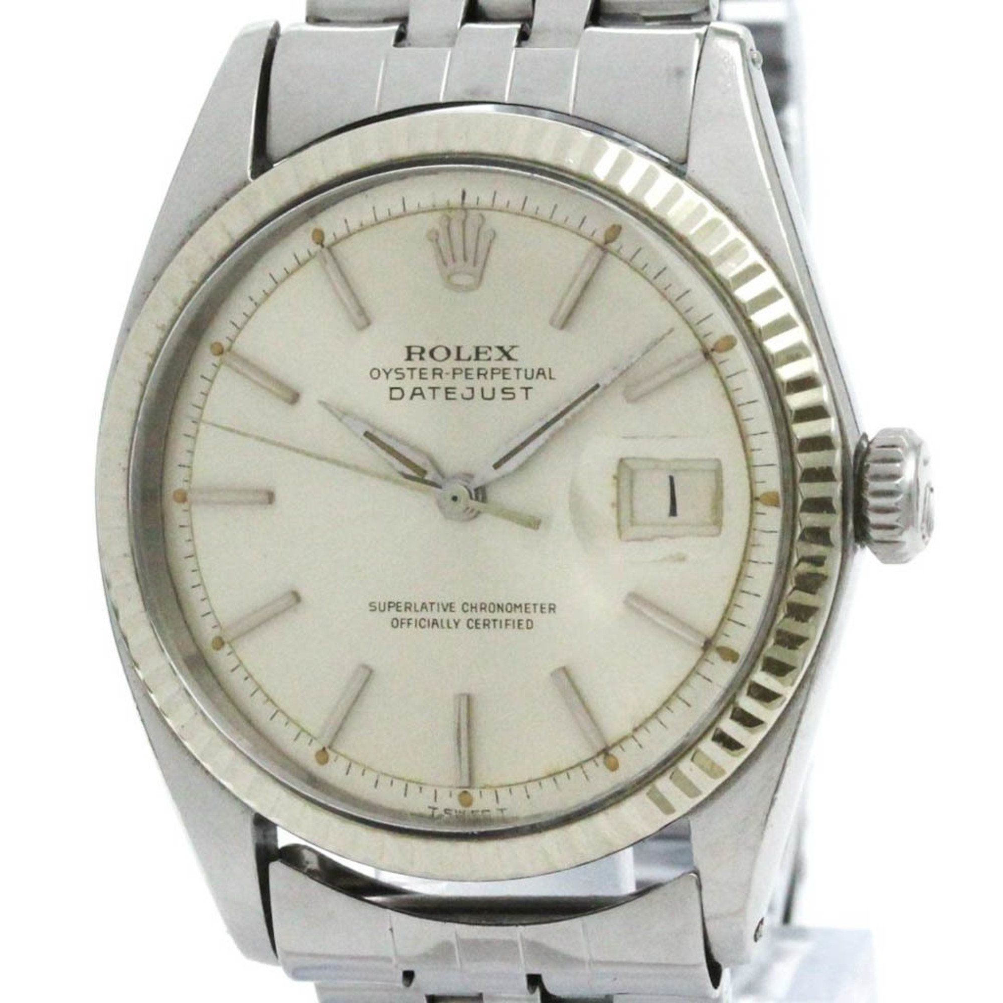 Vintage ROLEX Datejust 1601 Stainless Steel Automatic Mens Watch