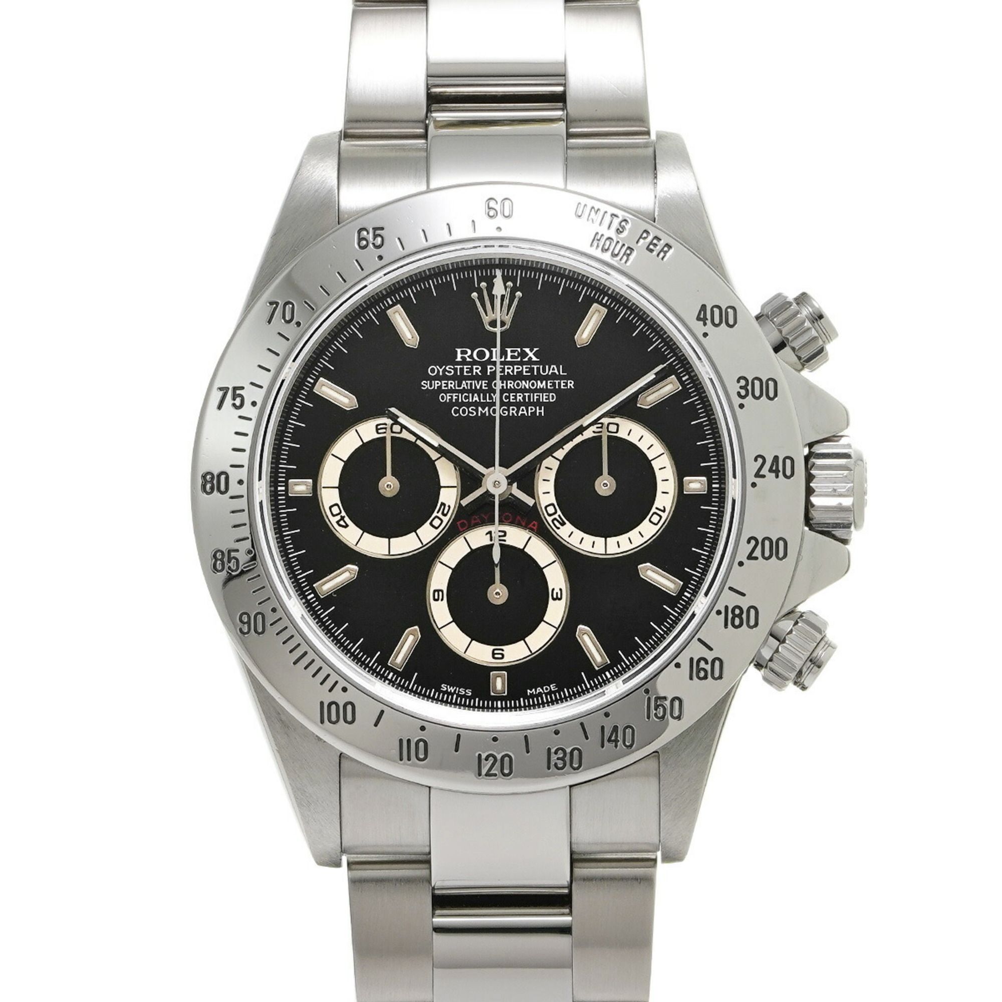 ROLEX Daytona P number 16520 Men's SS Watch Automatic Black Dial