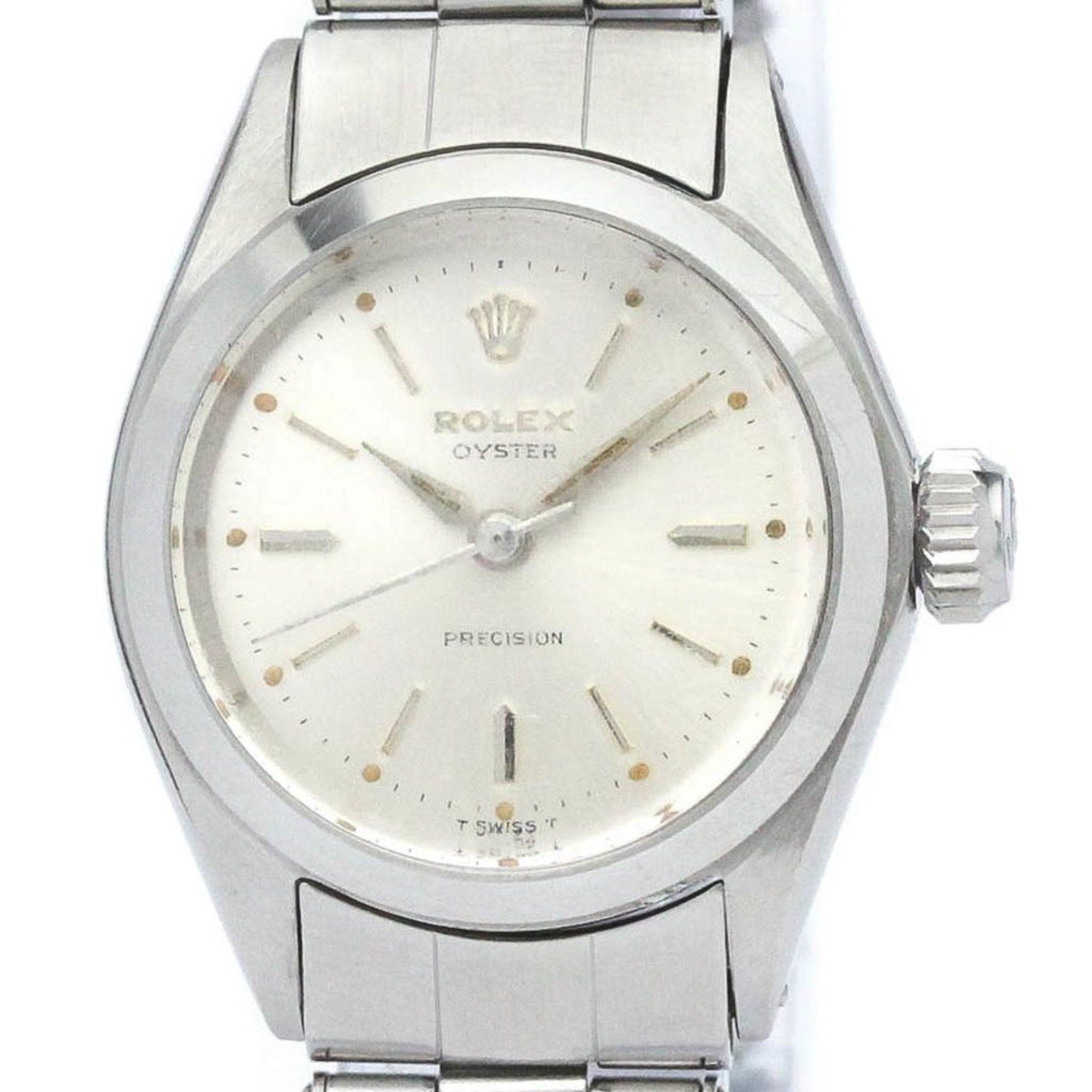 Vintage ROLEX Oyster Precision 6410 Steel Hand-Winding Ladies Watch