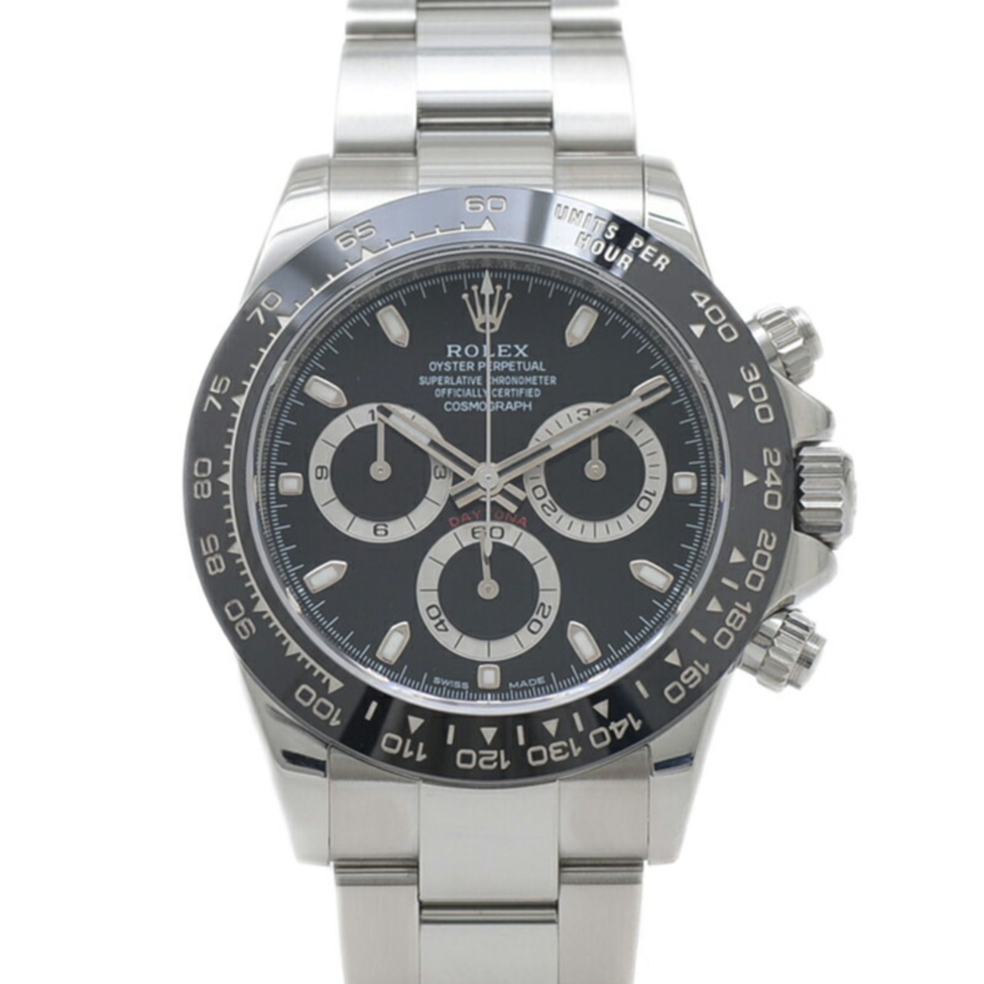 Rolex Daytona 116500LN Watch Black Dial Stainless Steel Random Serial Number 2017 Men's