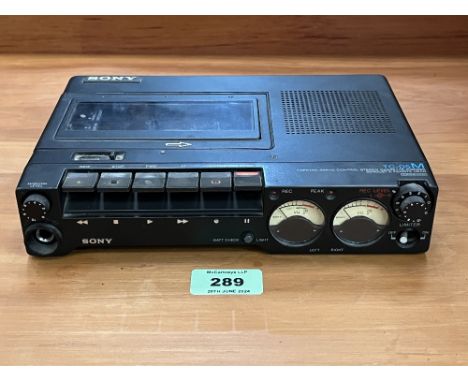 A Sony TC-D5M stereo cassette recorder, with instruction booklet. Untested.