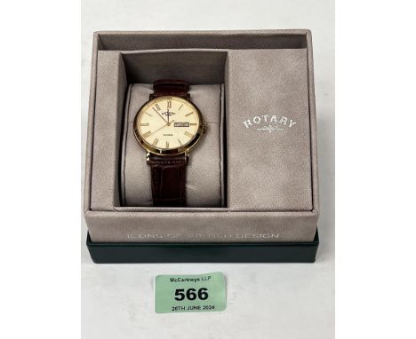 A Rotary gentleman's wristwatch, the electronic movement with day/date. Boxed. As new.