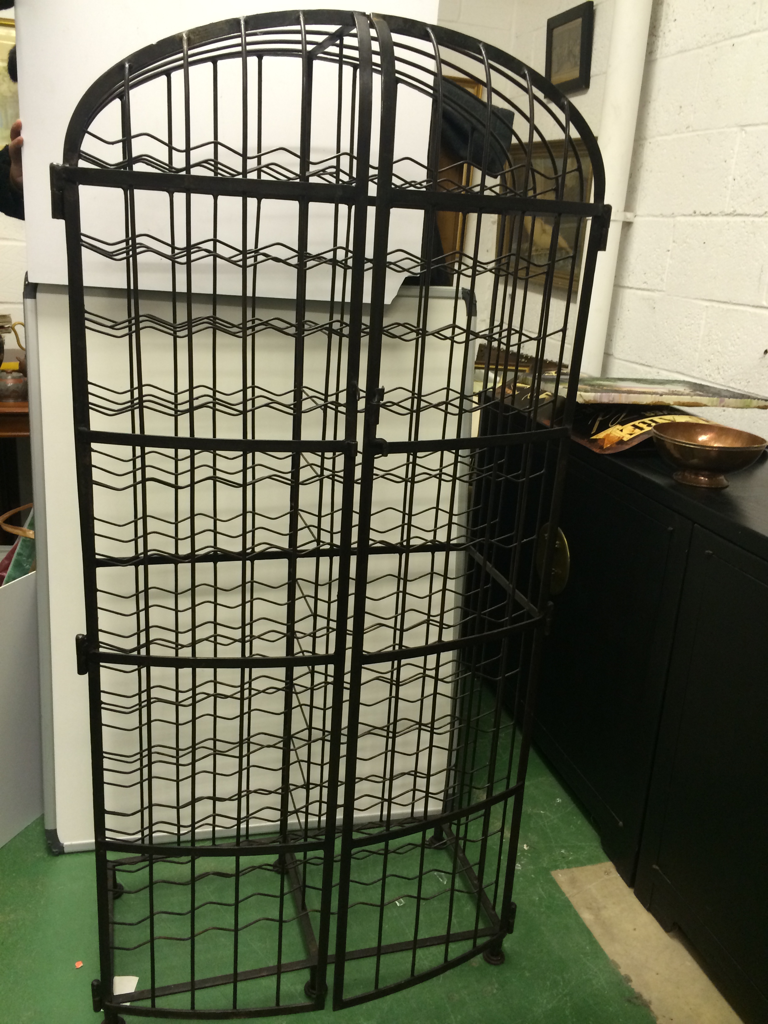 A Wrought Iron Wine Cage 9105